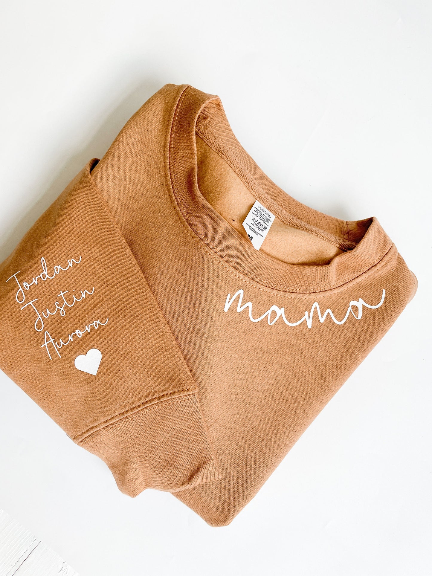 I wear my heart on my sleeve Mama jumper | Personalised jumper