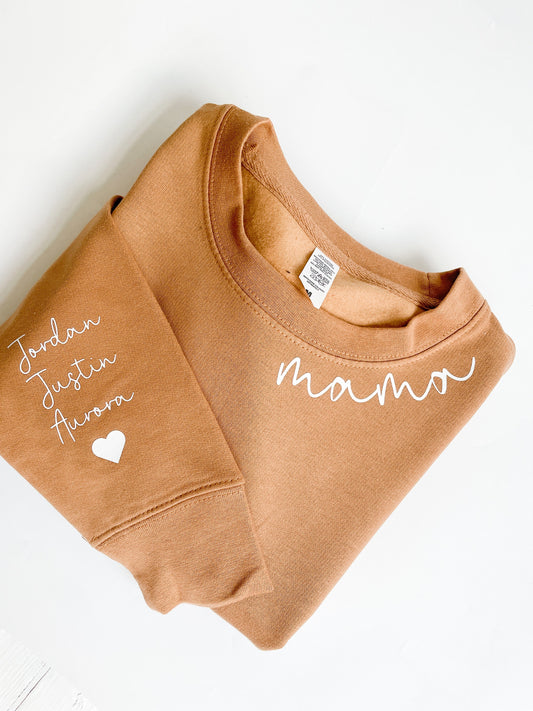 I wear my heart on my sleeve Mama jumper | Personalised jumper