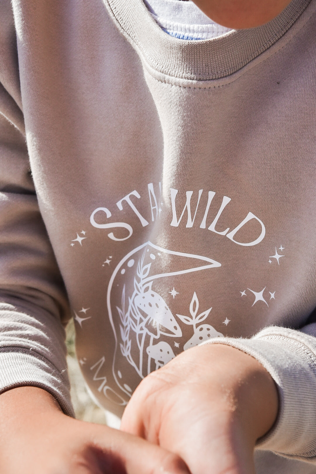 π "Stay Wild Moon Child" Kids' Sweatshirt β Cozy Cotton Jumper with Vinyl Print π