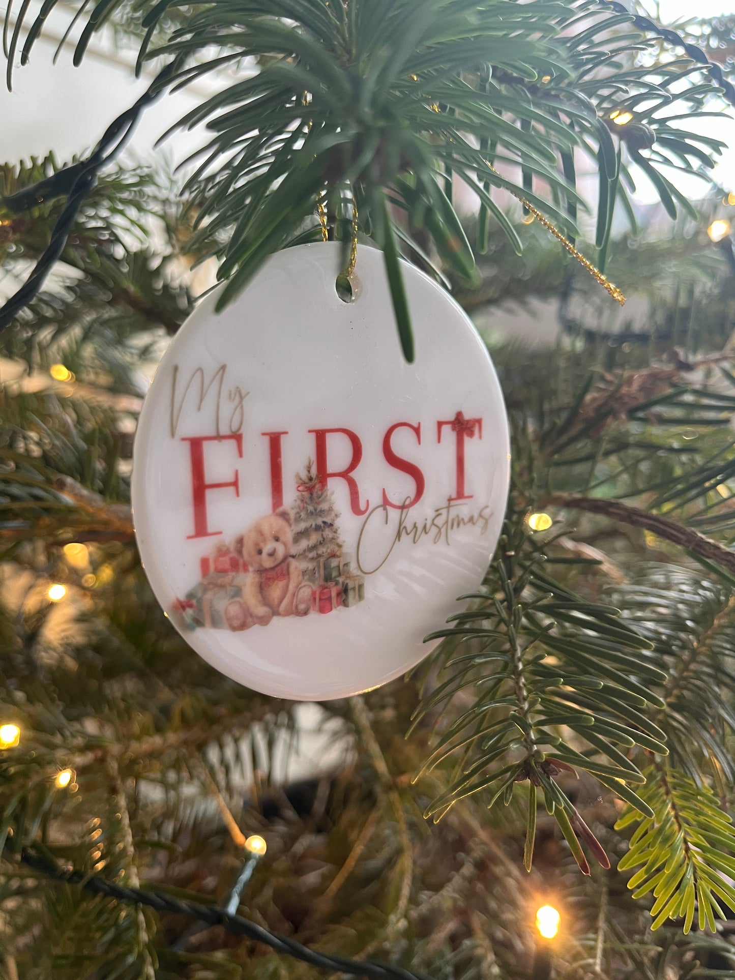 My first Christmas baby keepsake bauble, Christmas tree ornament