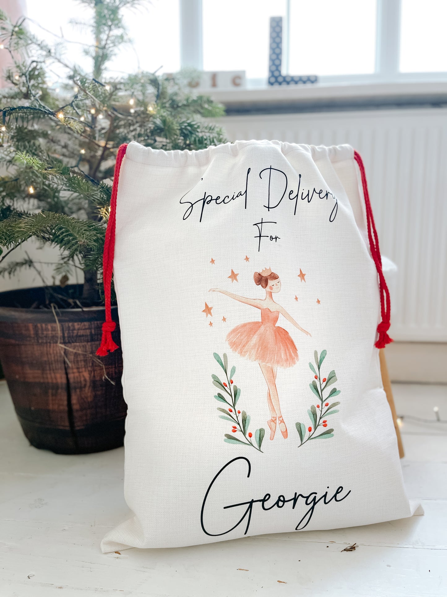 Personalised Christmas Nutcracker / fairy Santa Sack