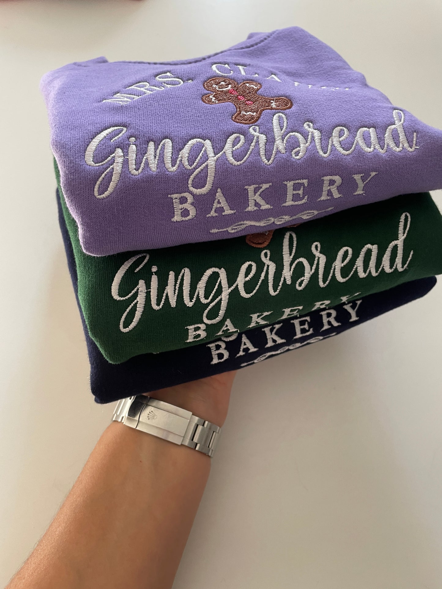 Embroidered Christmas Mrs Claus’ bakery children's sweatshirt