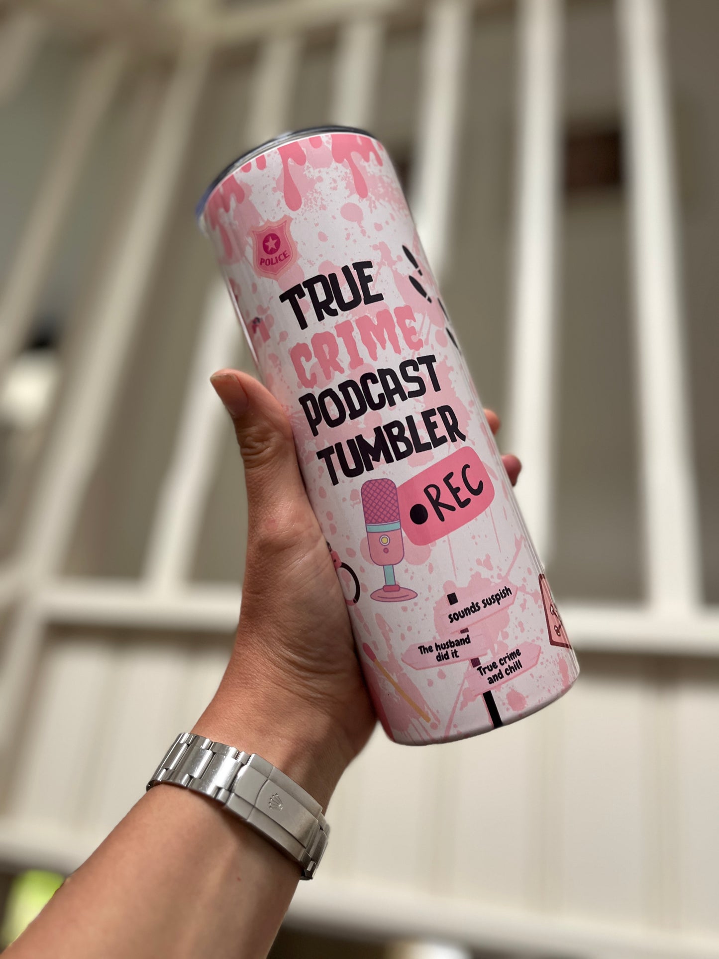 True Crime podcast 20oz tumbler