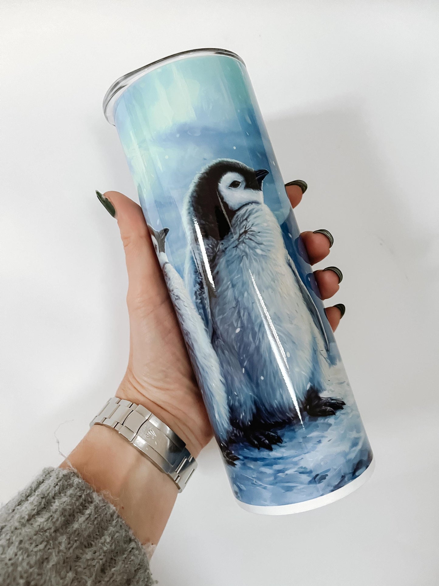 Baby penguins| highland cow |giraffe 20oz reusable drinking tumbler for coffee, tea or cold drinks |travel mug | personalised water bottle