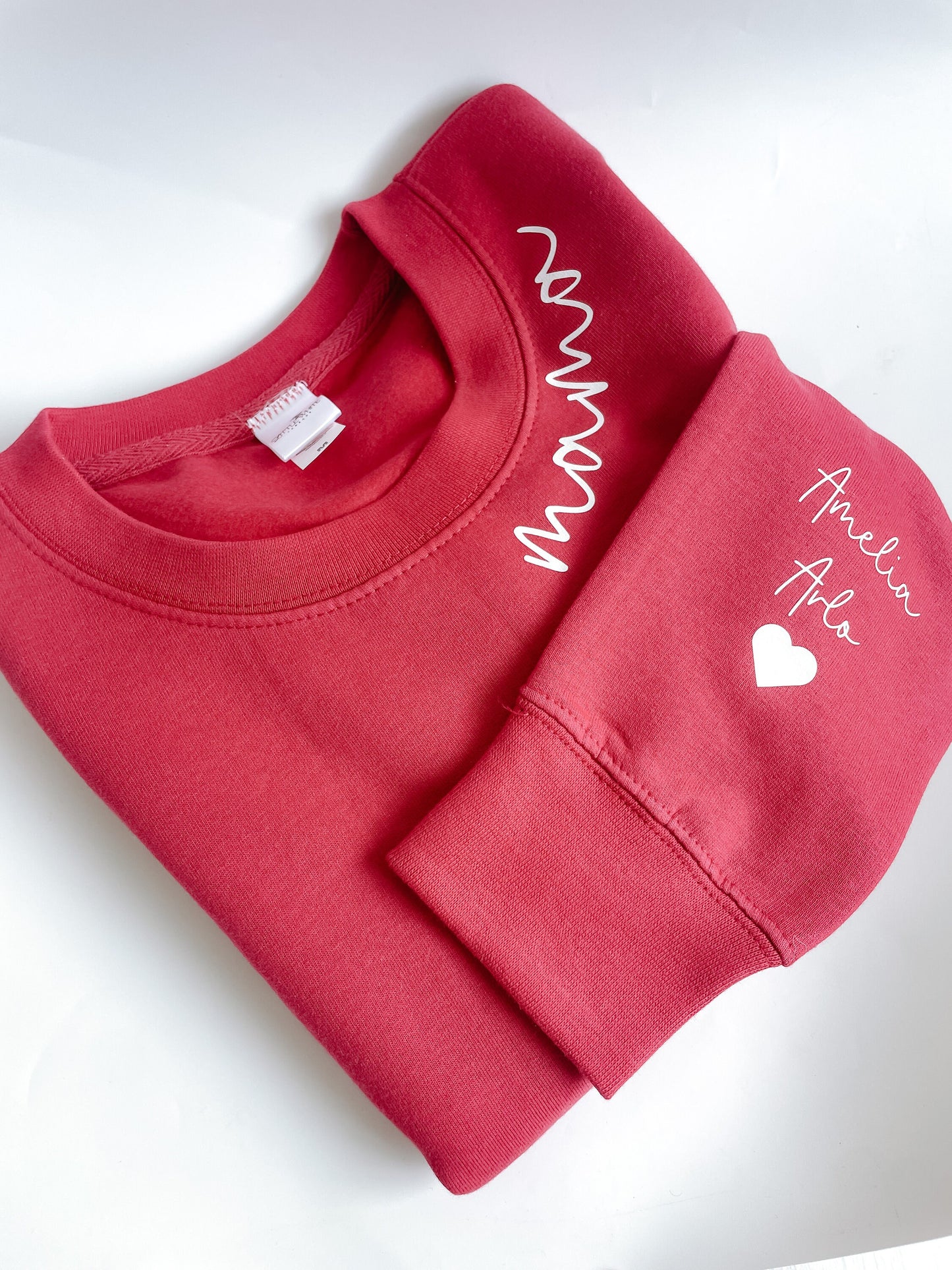 I wear my heart on my sleeve Mama jumper | Personalised jumper