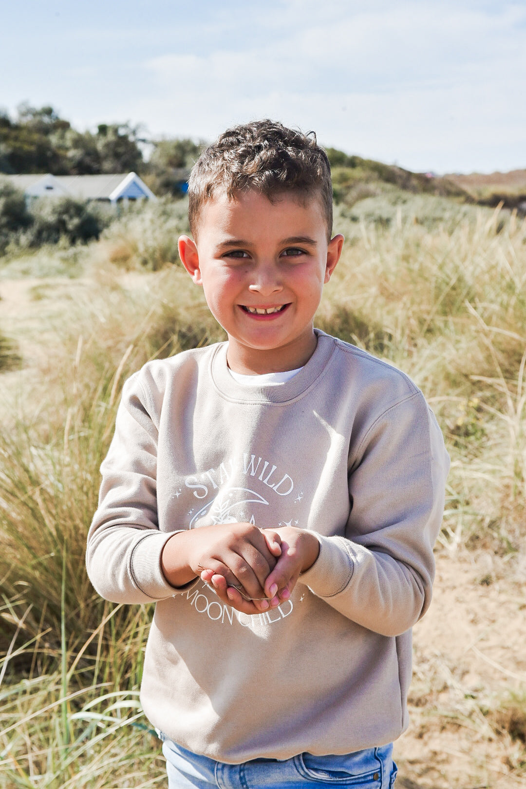 π "Stay Wild Moon Child" Kids' Sweatshirt β Cozy Cotton Jumper with Vinyl Print π