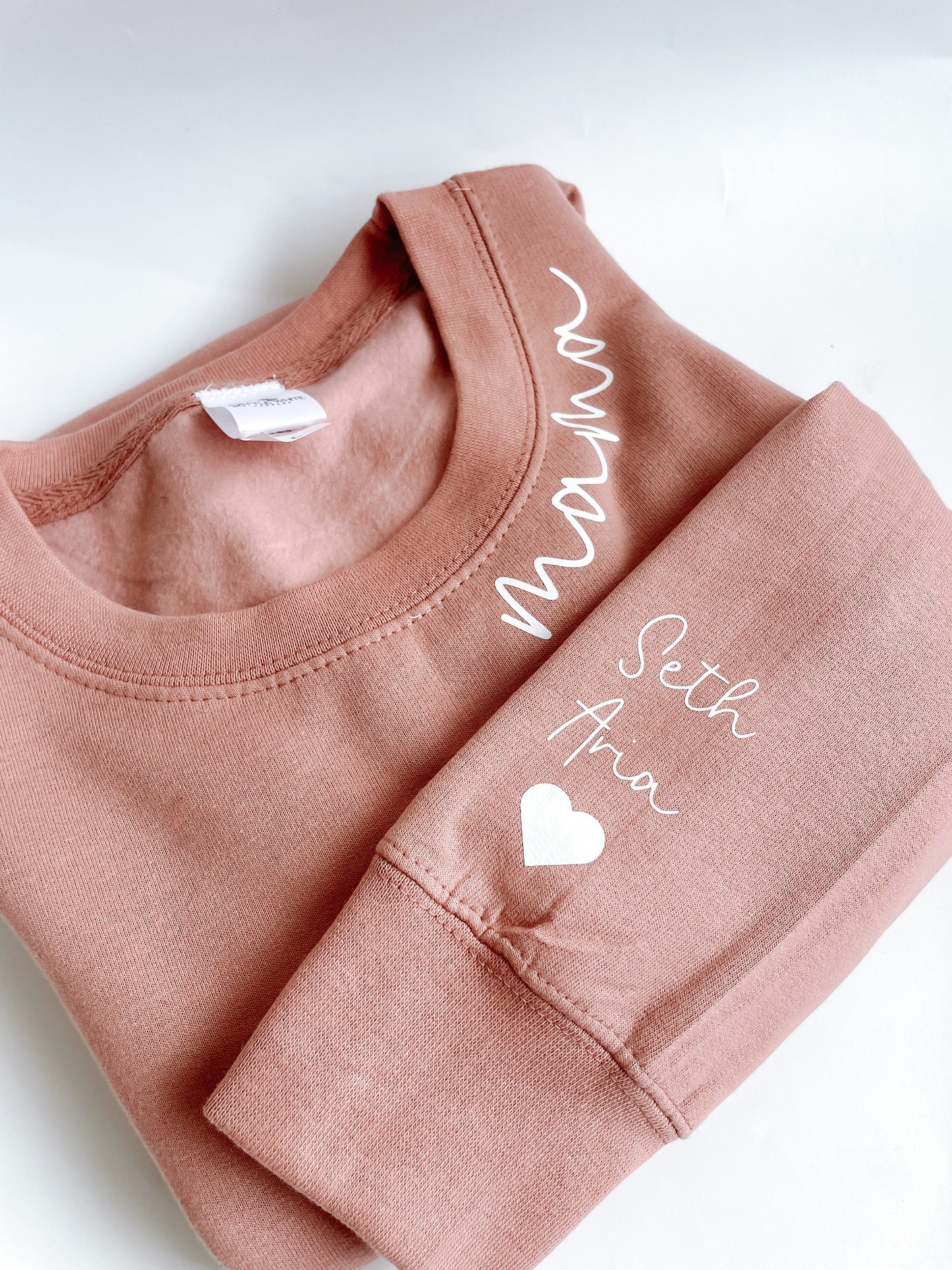 I wear my heart on my sleeve Mama jumper | Personalised jumper