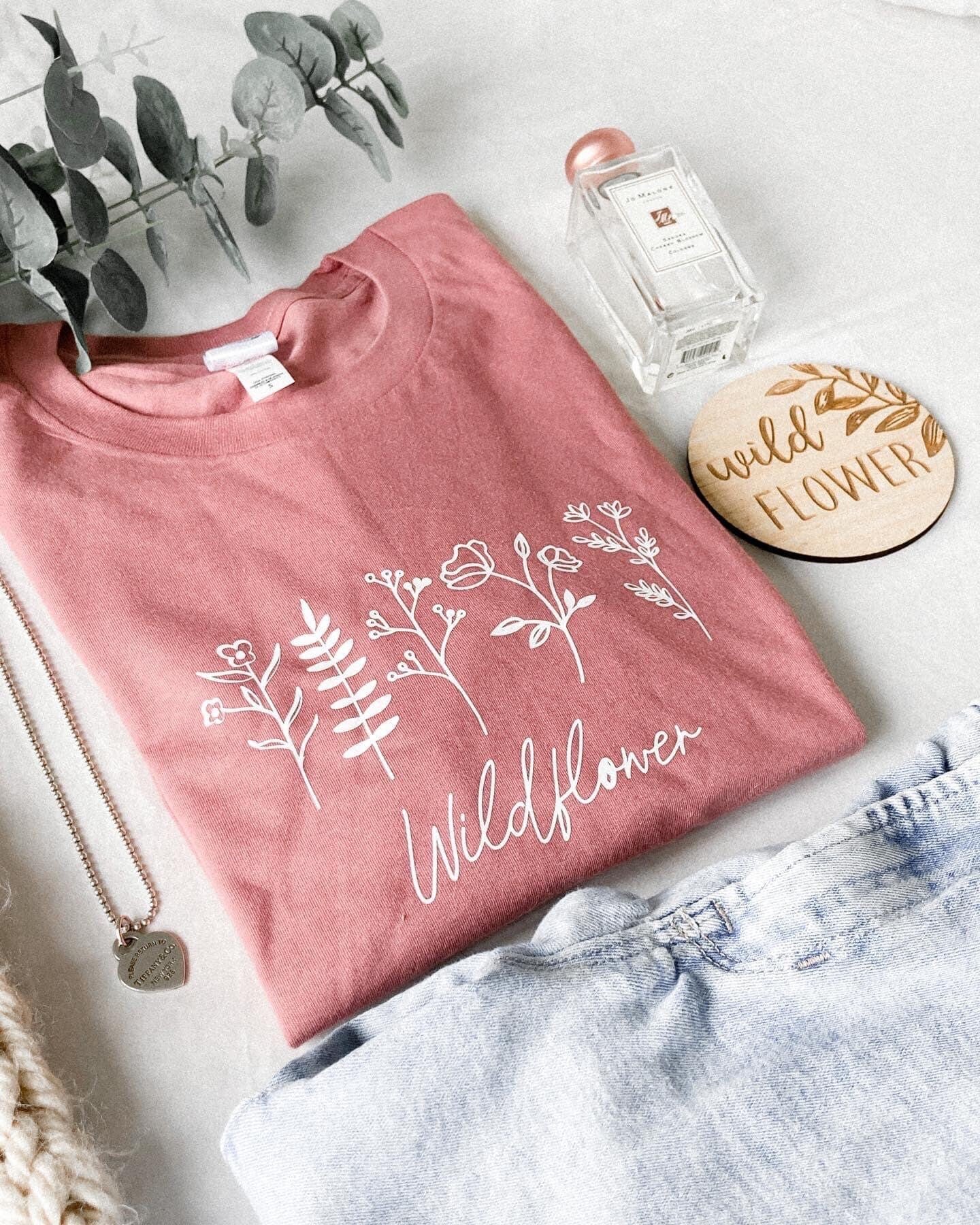 Wildflower adults t-shirt | ladies tee | flower top |