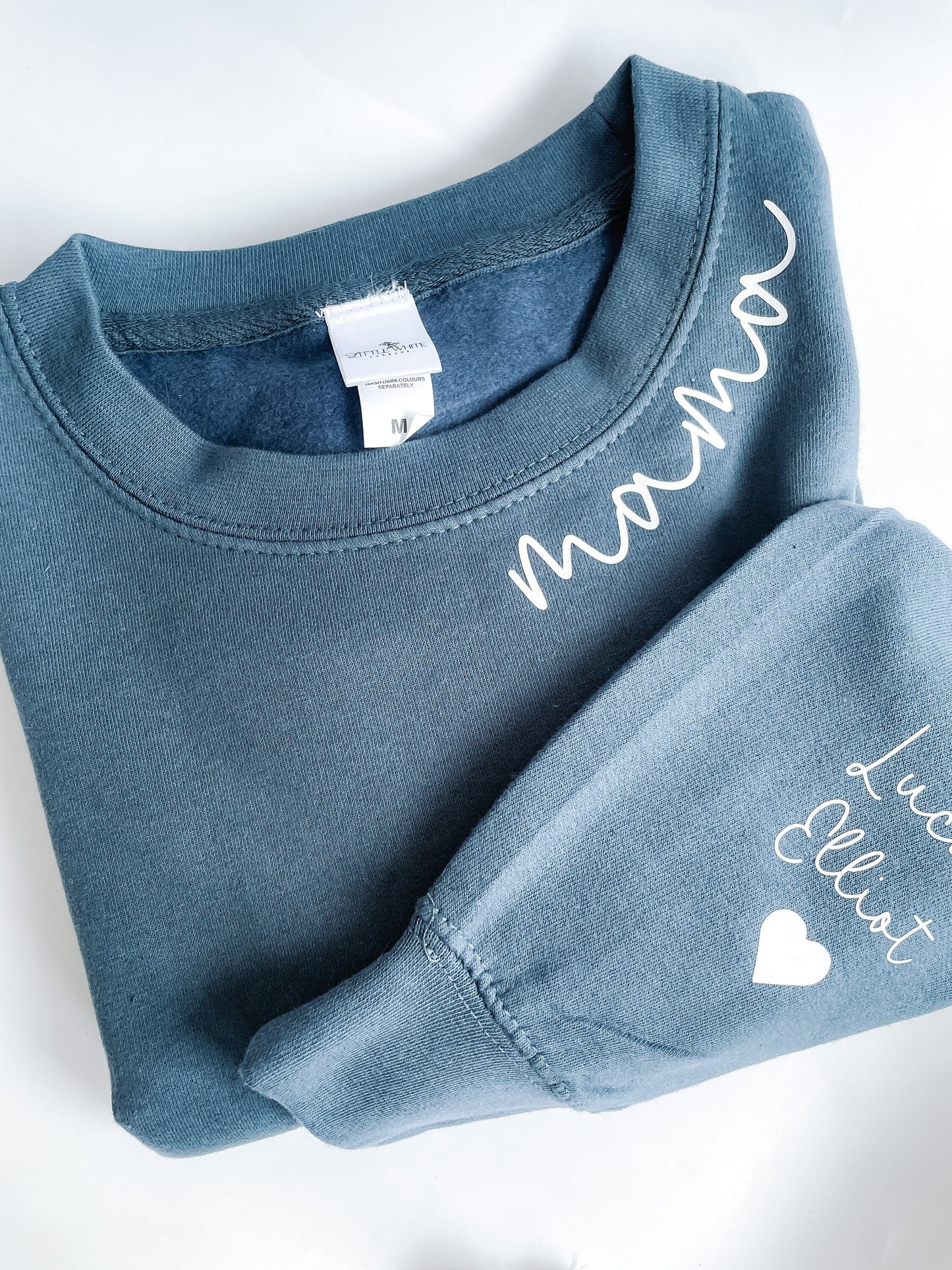 I wear my heart on my sleeve Mama jumper | Personalised jumper