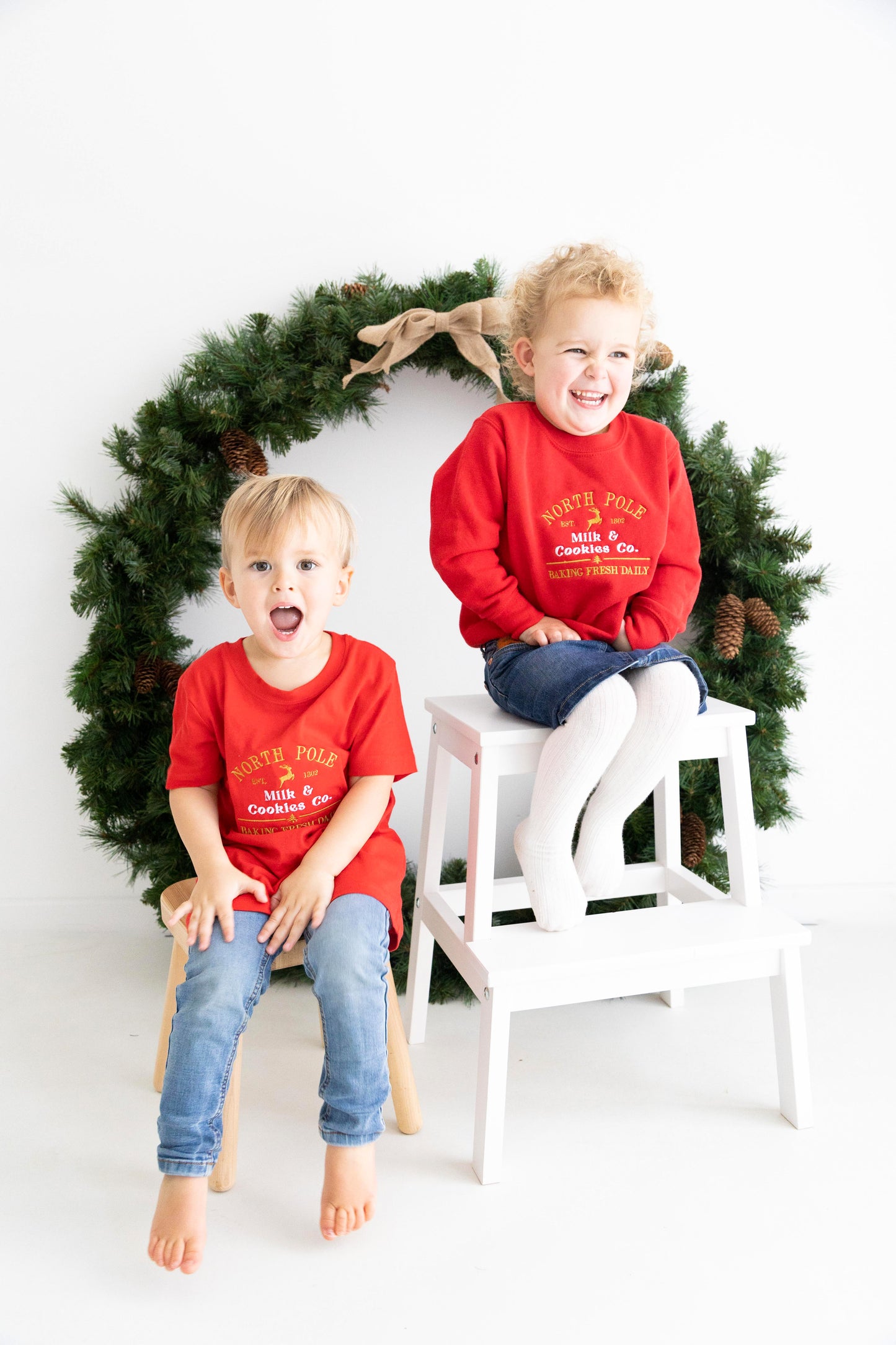 Embroidered Christmas Mrs Claus’ bakery children's sweatshirt