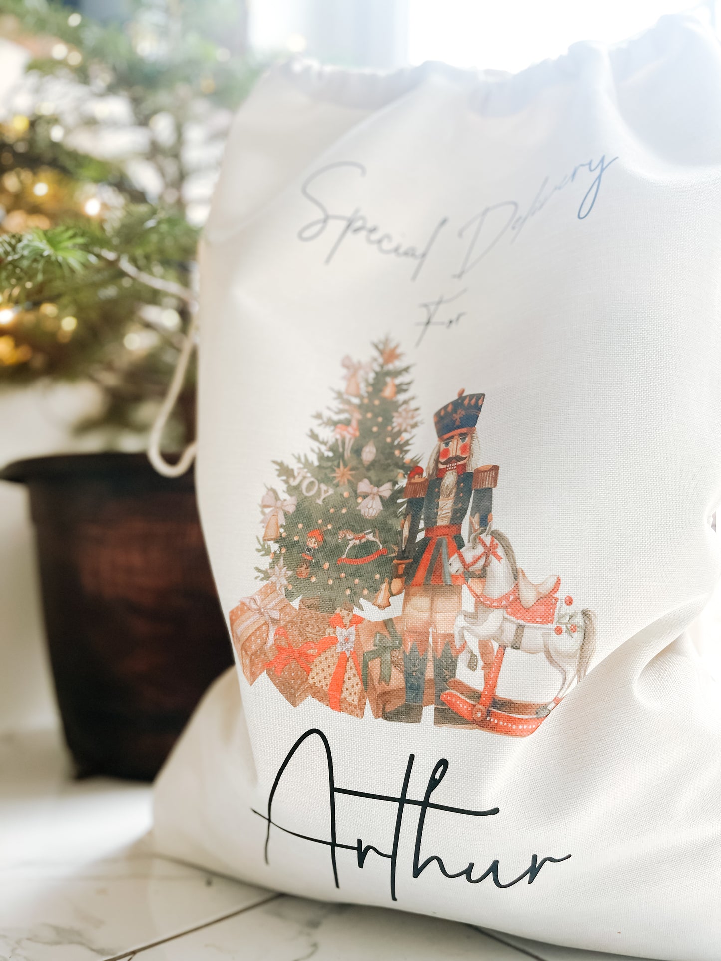 Personalised Christmas Nutcracker / fairy Santa Sack