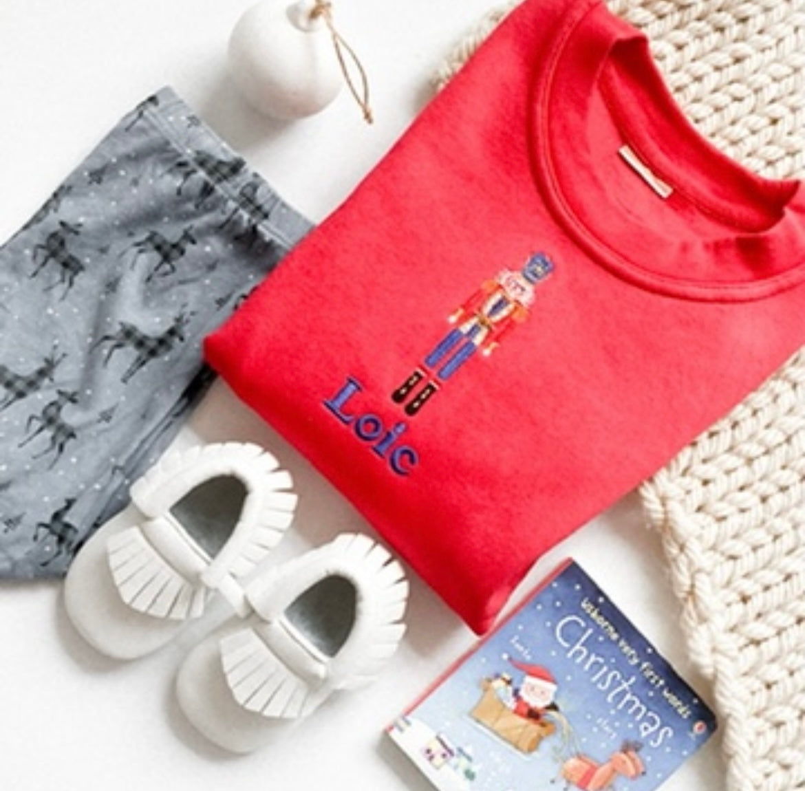 Personalised embroidered children's Christmas Nutrcracker | fairy  sweatshirt | Matching Christmas Jumpers