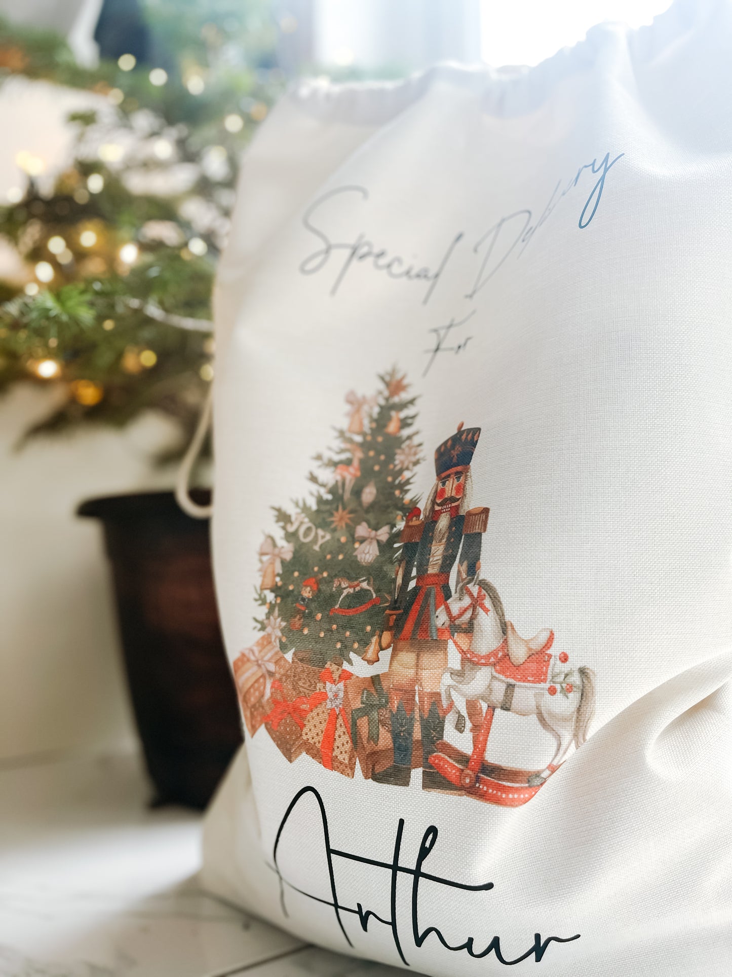 Personalised Christmas Nutcracker / fairy Santa Sack