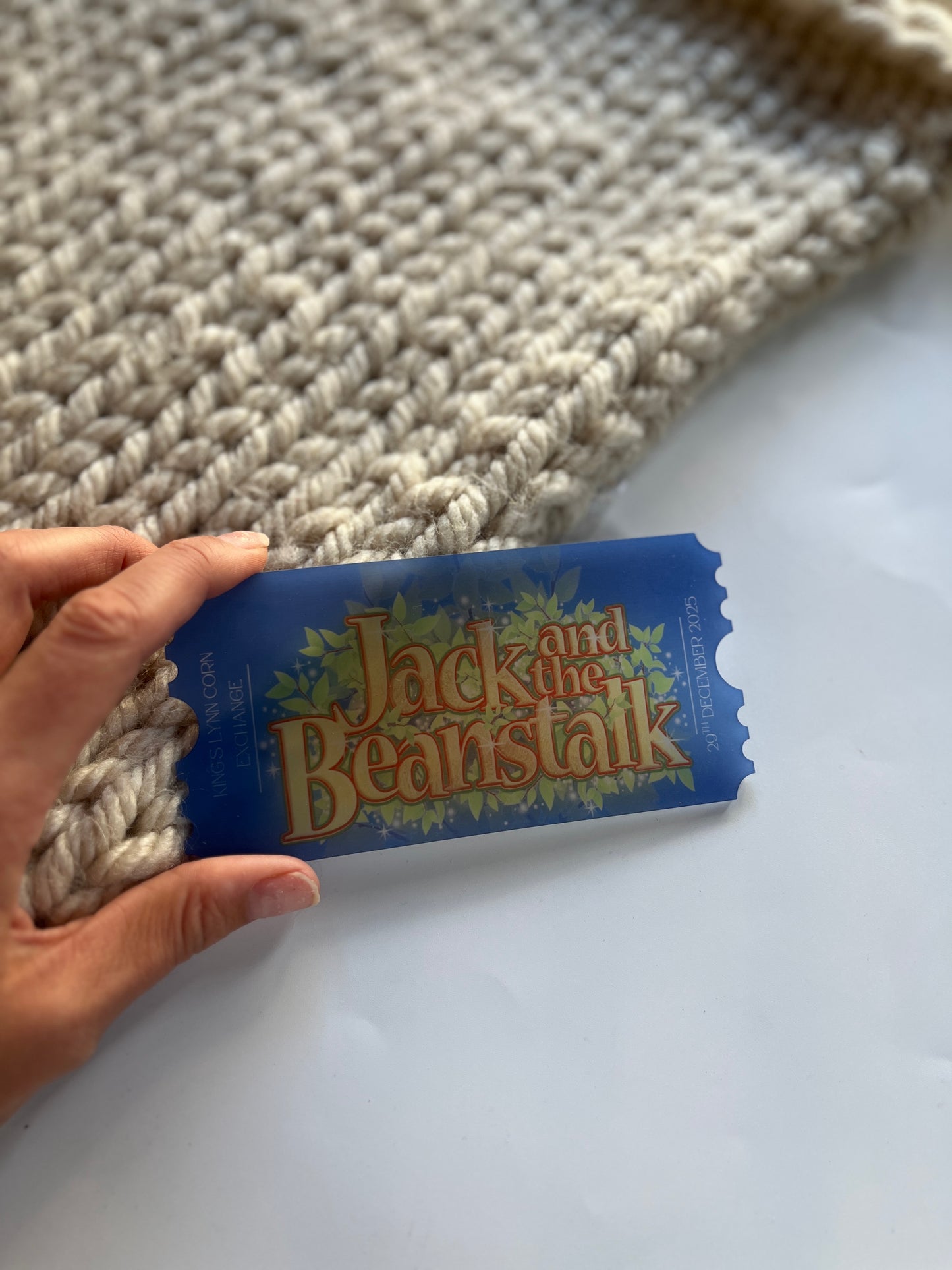 Personalised printed keepsake acrylic ticket