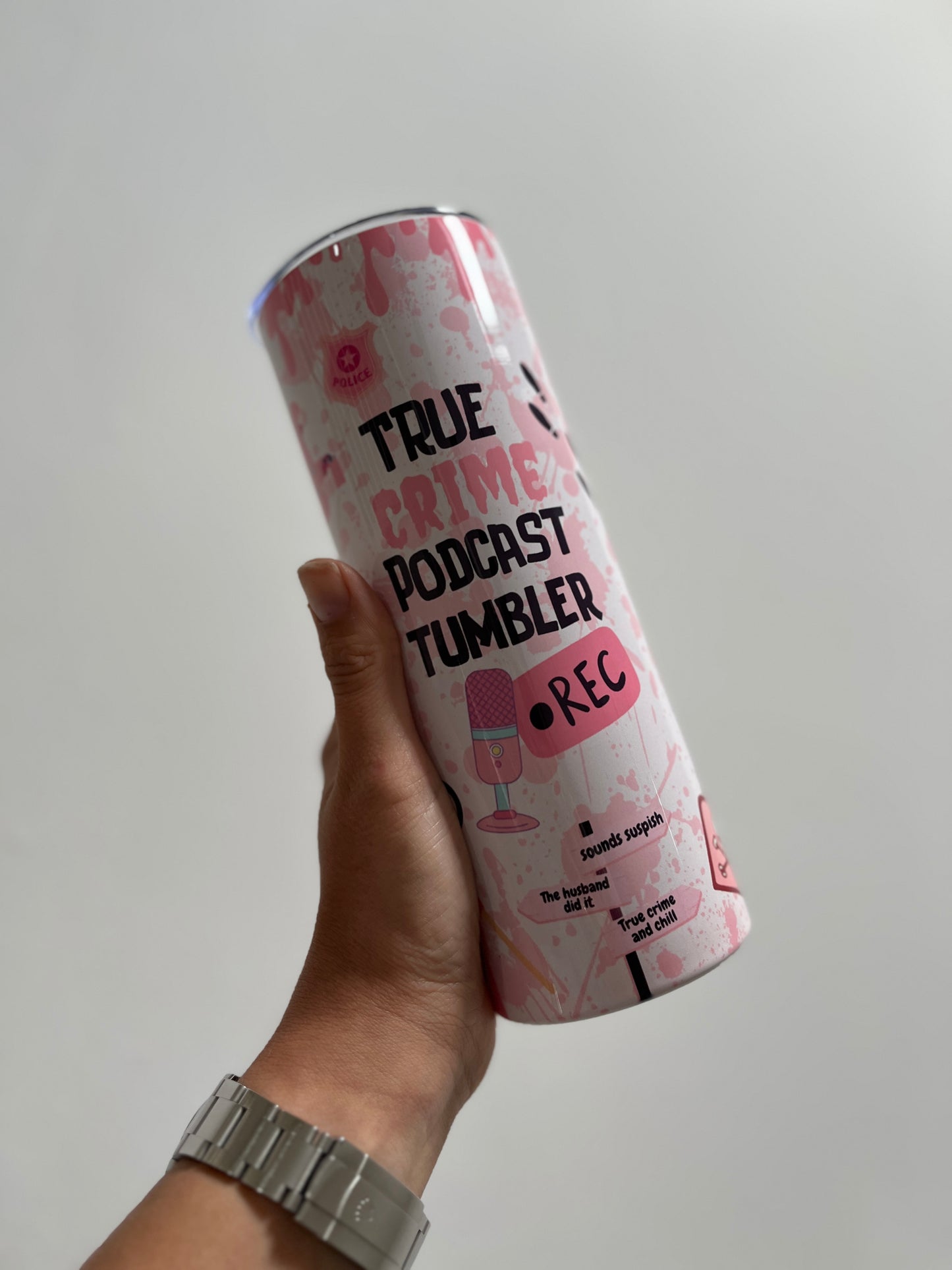 True Crime podcast 20oz tumbler