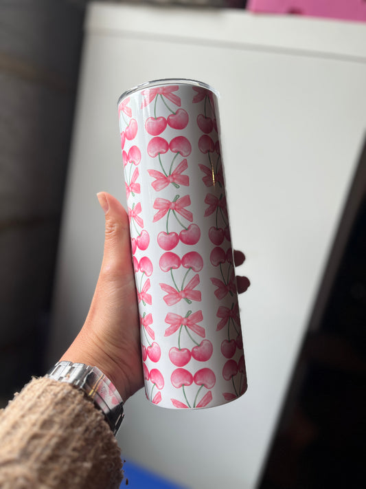 Sweet cherry bows 20oz tumbler