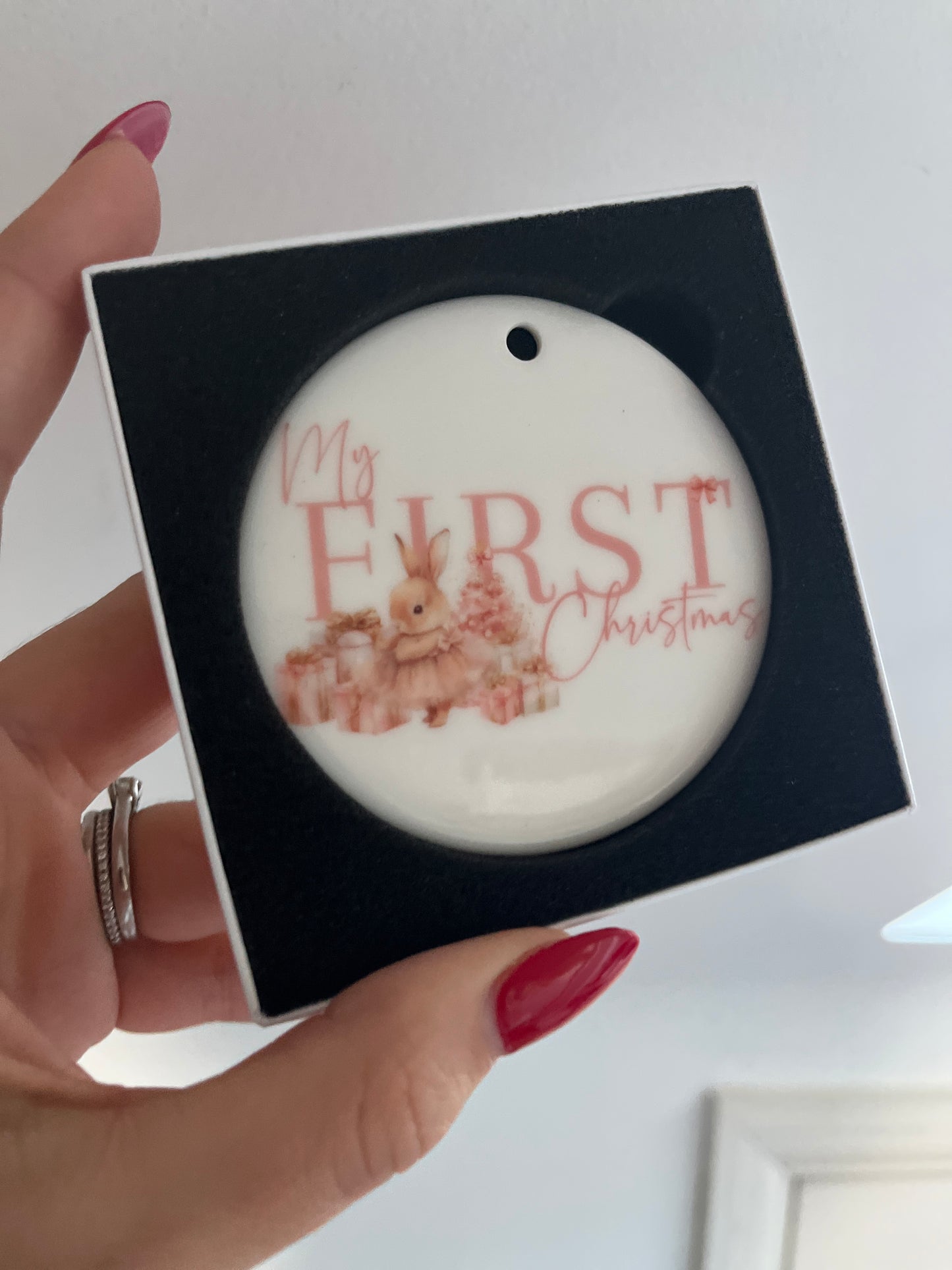 My first Christmas baby keepsake bauble, Christmas tree ornament