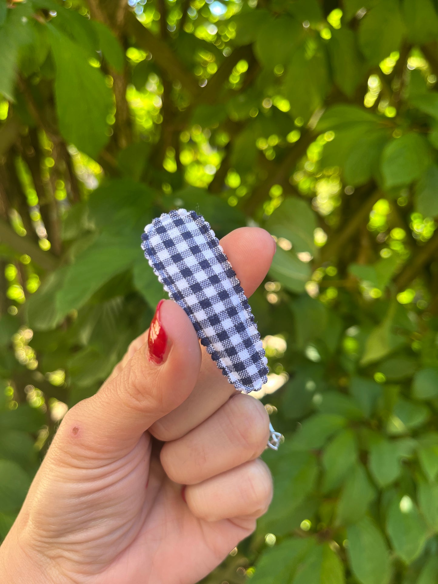 Snap clip Gingham