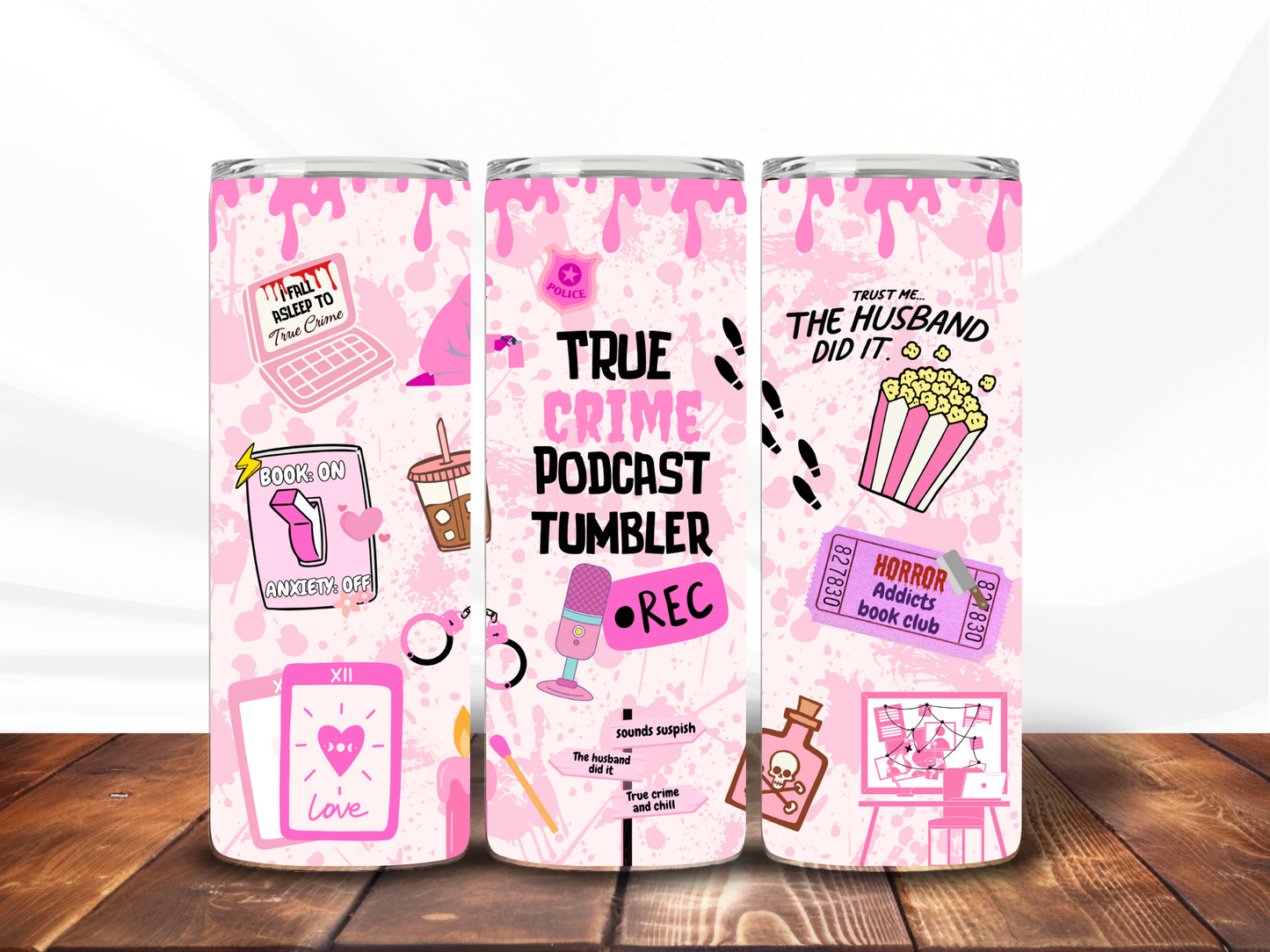 True Crime podcast 20oz tumbler