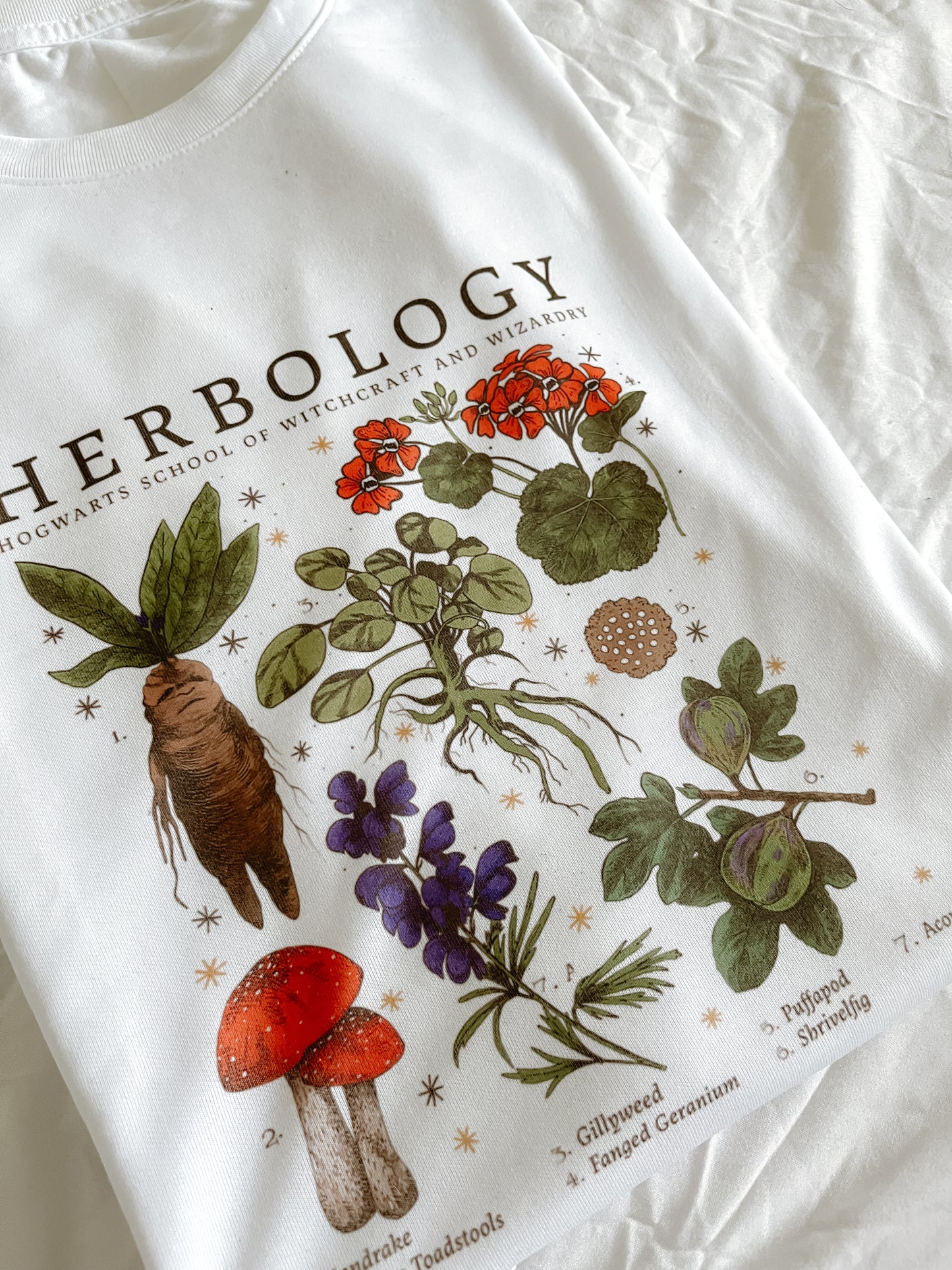 🪴 Herbology-Inspired White T-Shirt – Magical Plant Lover’s Tee 🧪