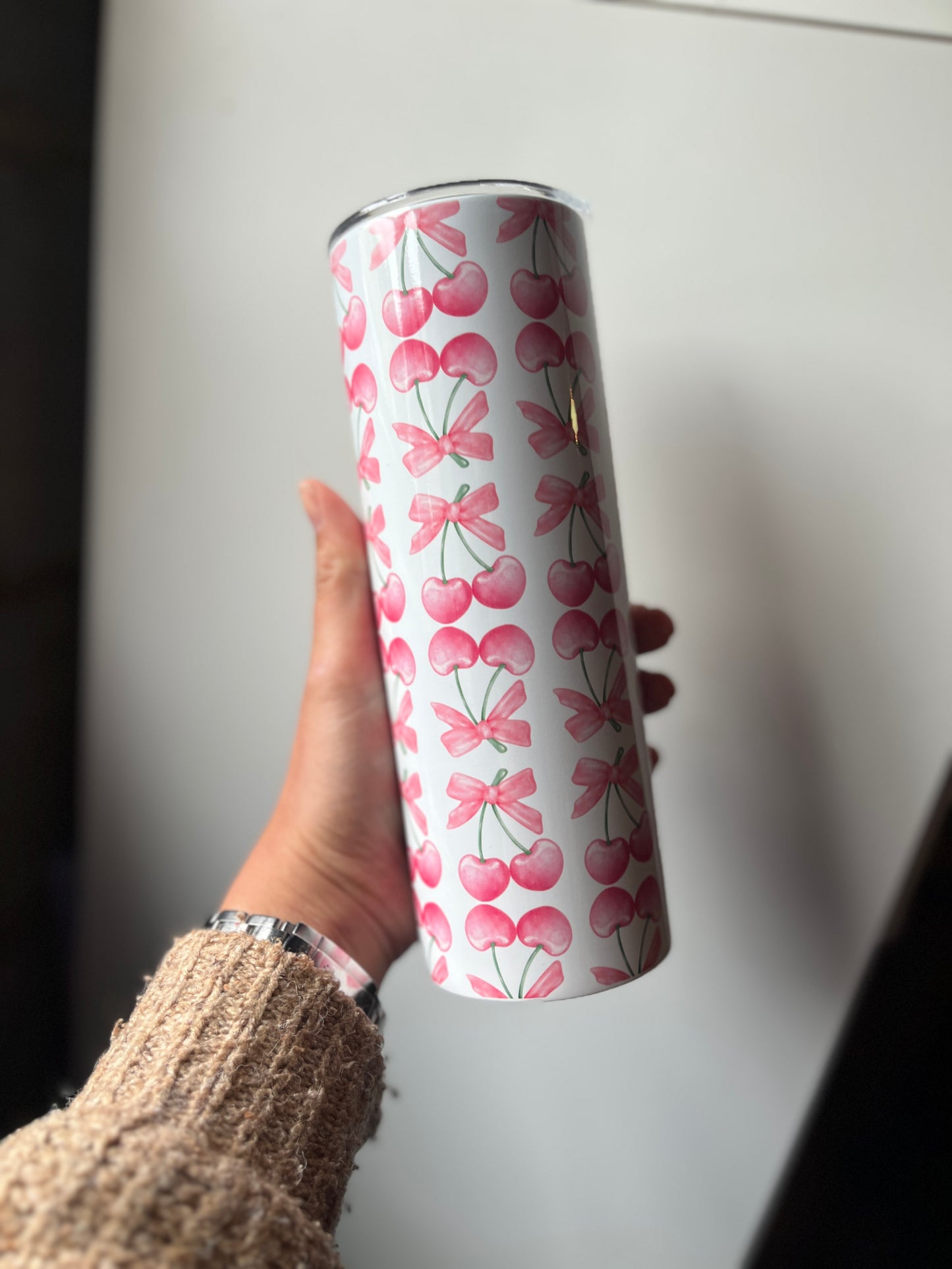 Sweet cherry bows 20oz tumbler