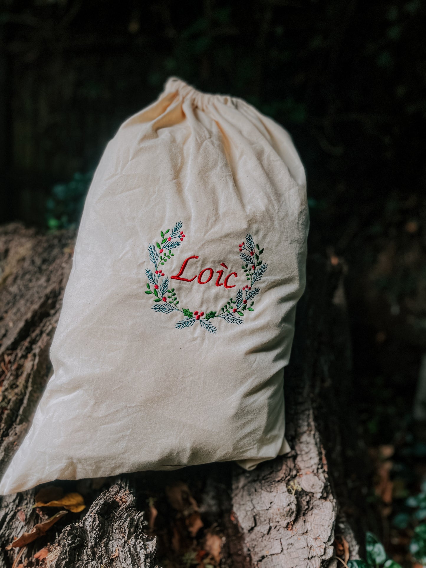 Personalised embroidered Christmas Sack