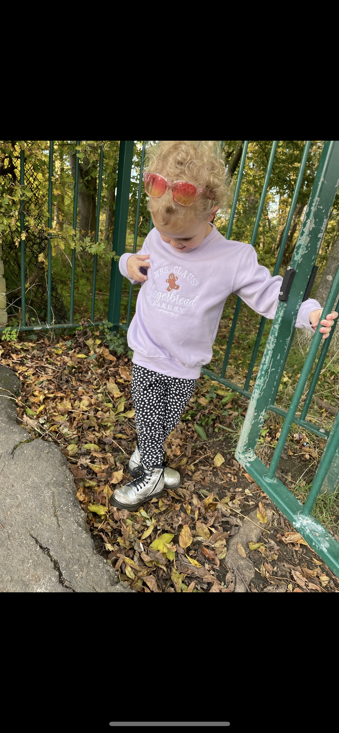 Embroidered Christmas Mrs Claus’ bakery children's sweatshirt