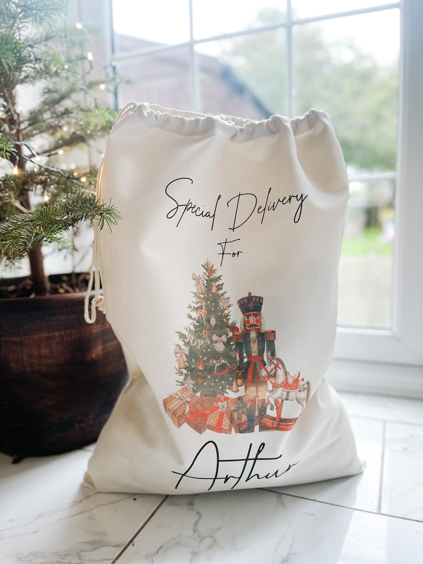 Personalised Christmas Nutcracker / fairy Santa Sack