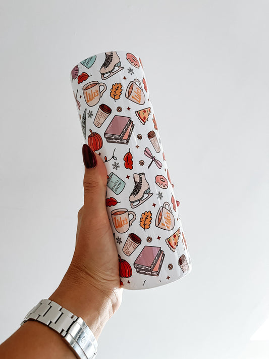 Gilmore girls inspired reusable stainless steel tumbler | 20oz hot & cold drink travel mug |