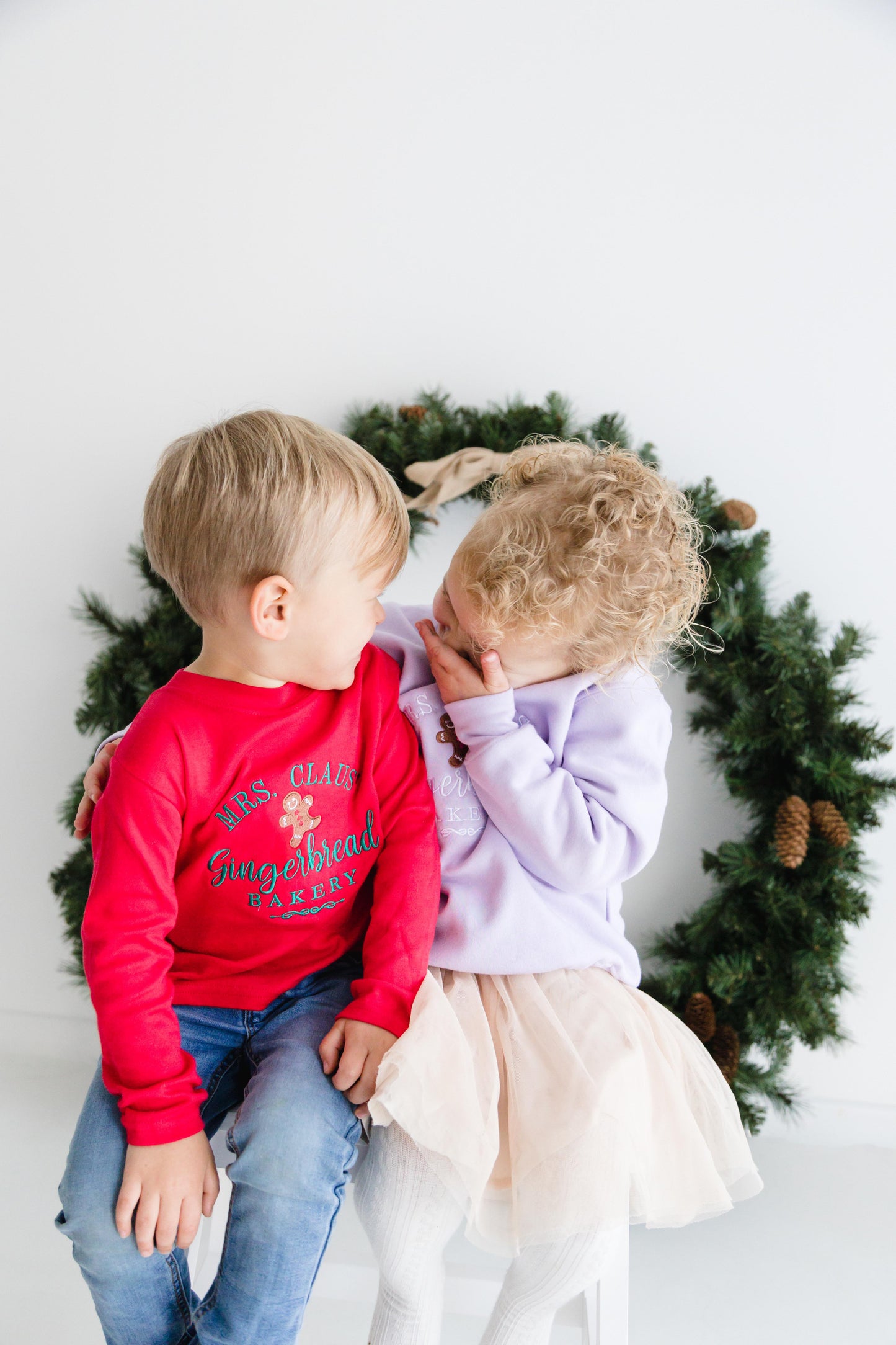 Embroidered Christmas Mrs Claus’ bakery children's sweatshirt