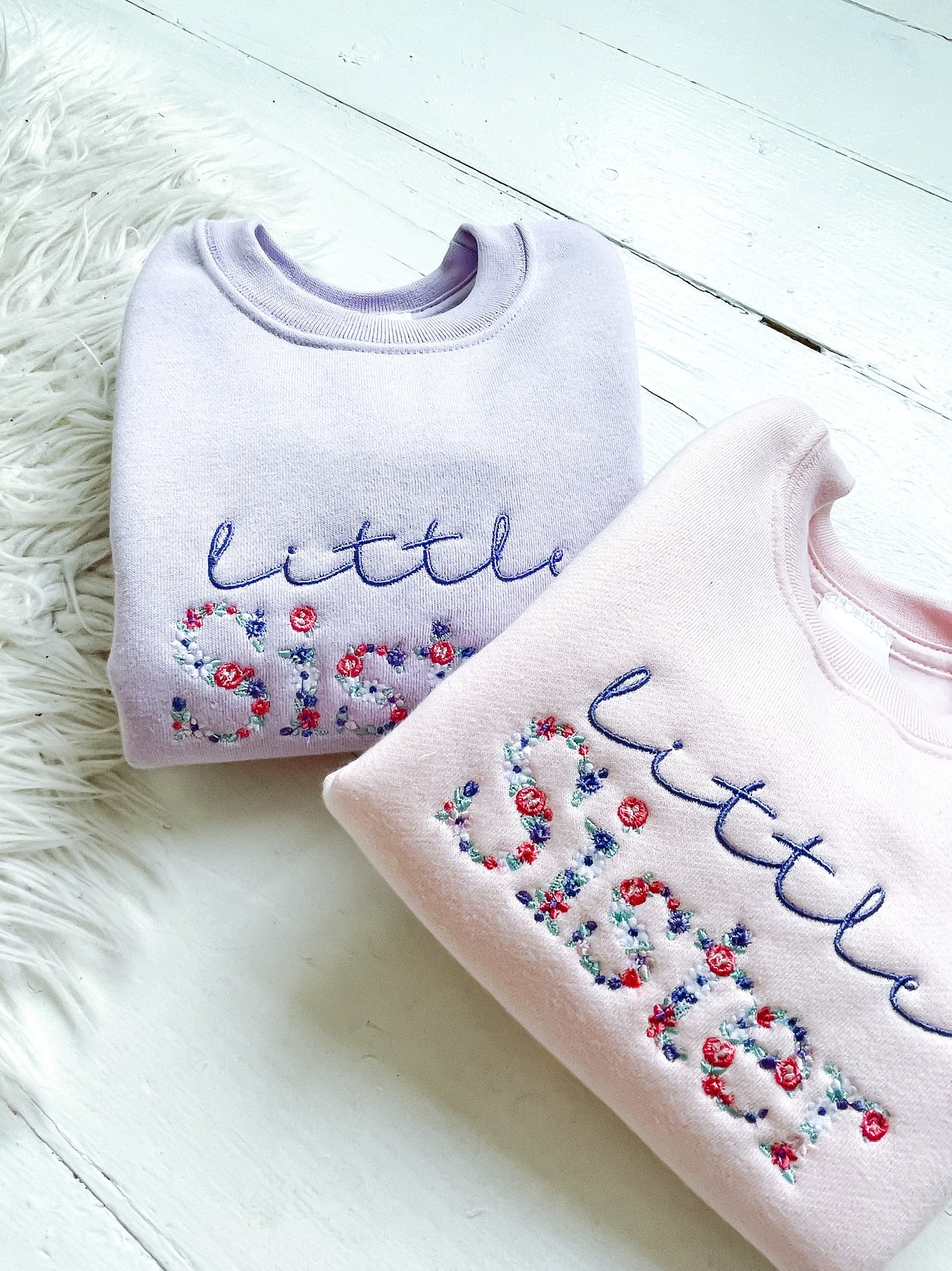 Little Sister Kids sibling sweatshirts | big sister | little sister| twinning |pregnancy announcement| kids sweatshirt