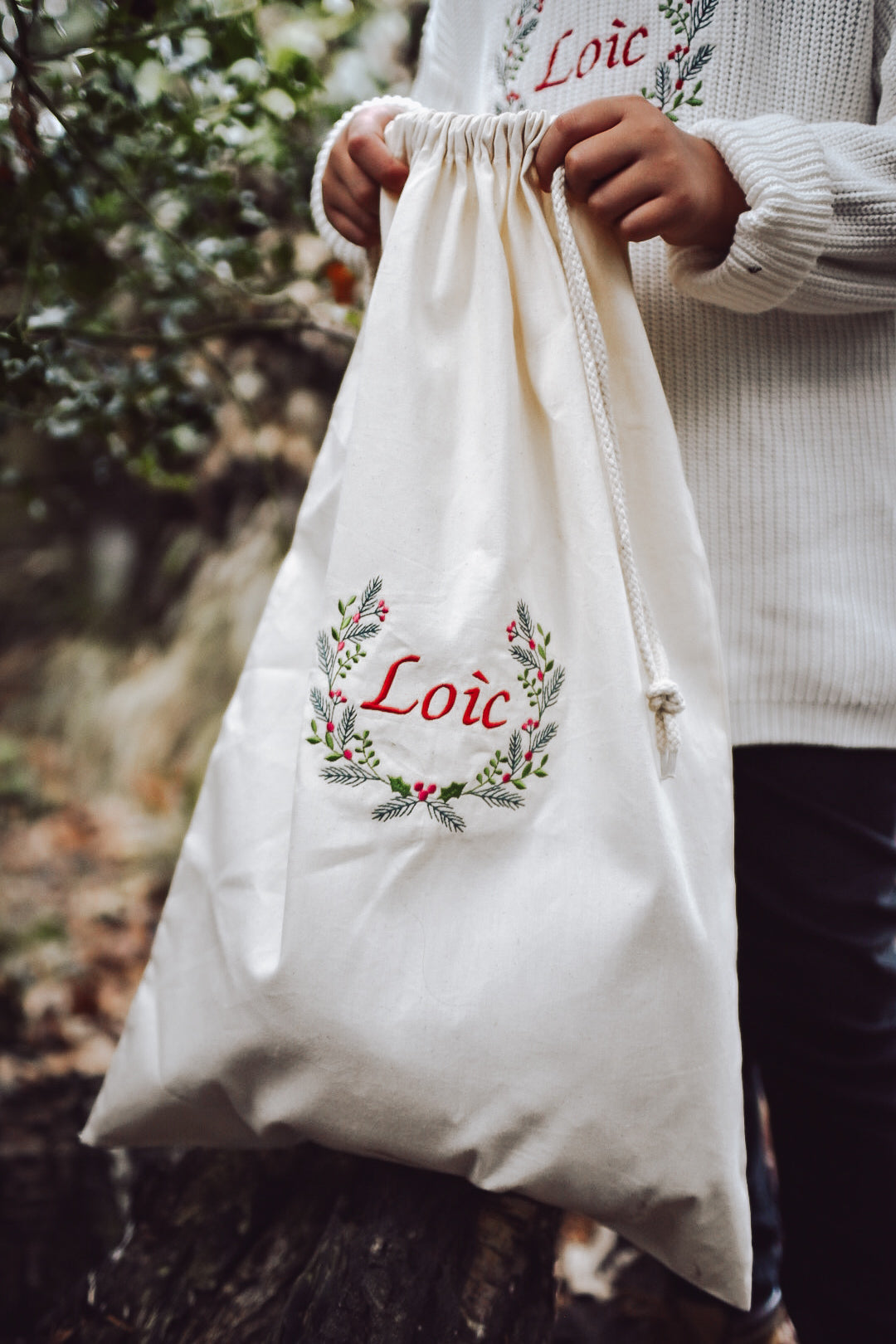 Personalised embroidered Christmas Sack