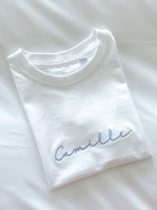 Embroidered personalised kids Tshirt | gender neutral
