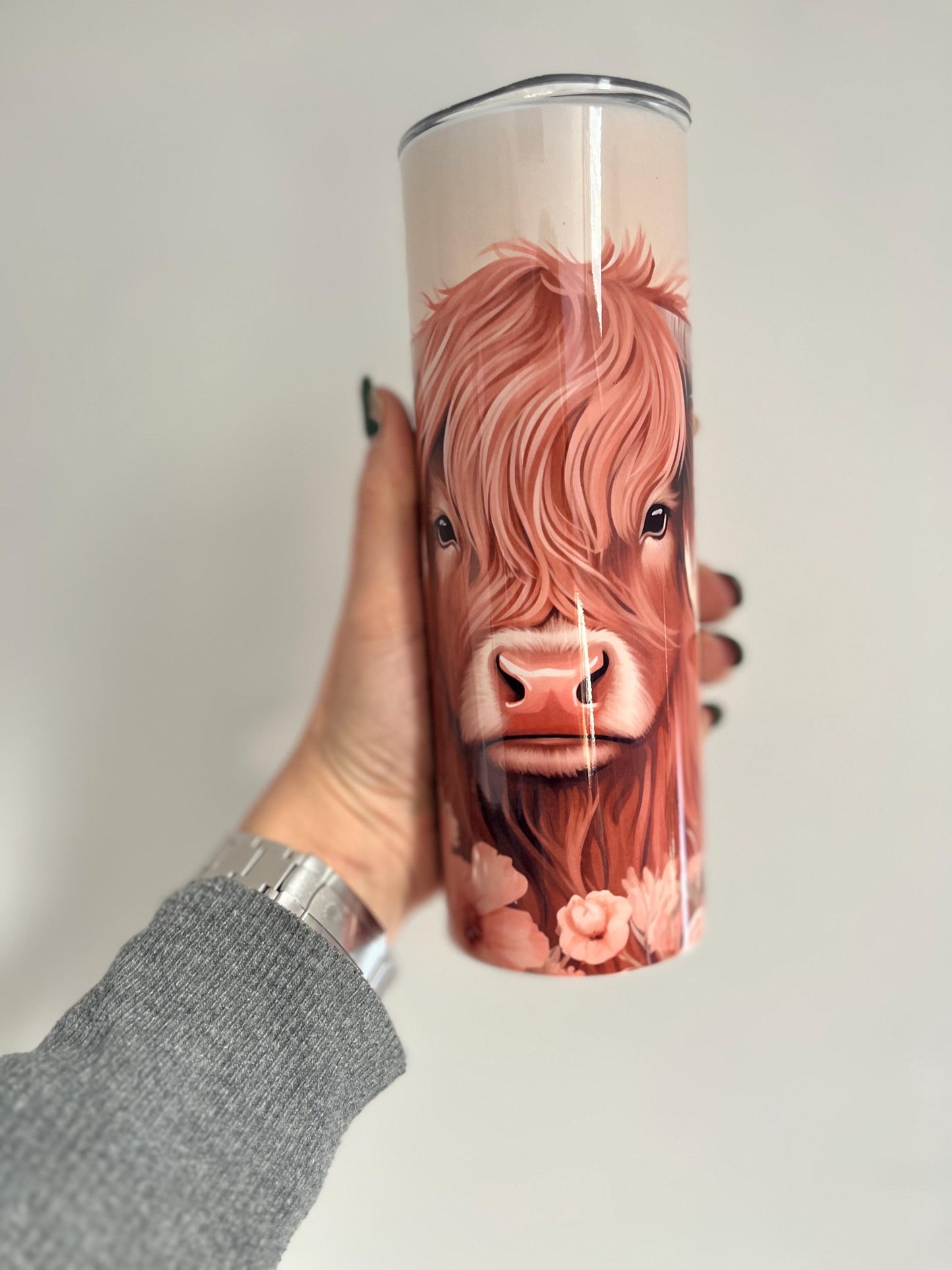 Highland Cow 20oz tumbler | water bottle | coffee travel mug | tea tumbler