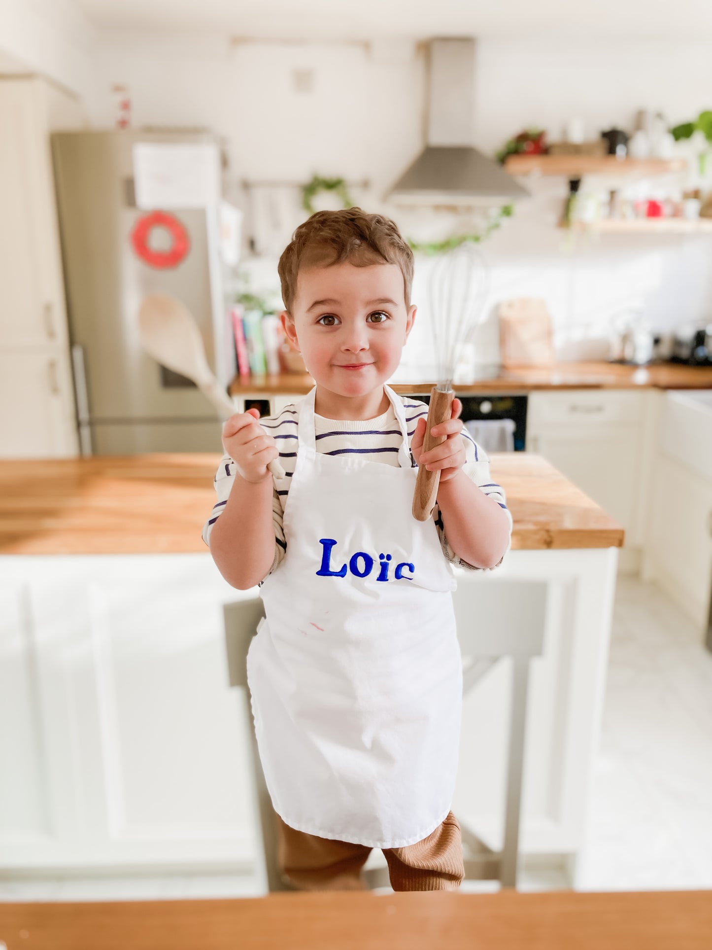 Personalised embroidered children’s apron