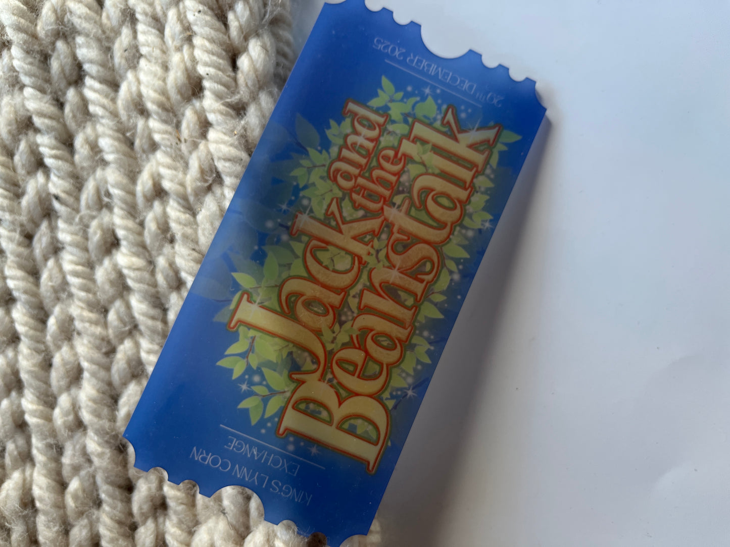 Personalised printed keepsake acrylic ticket