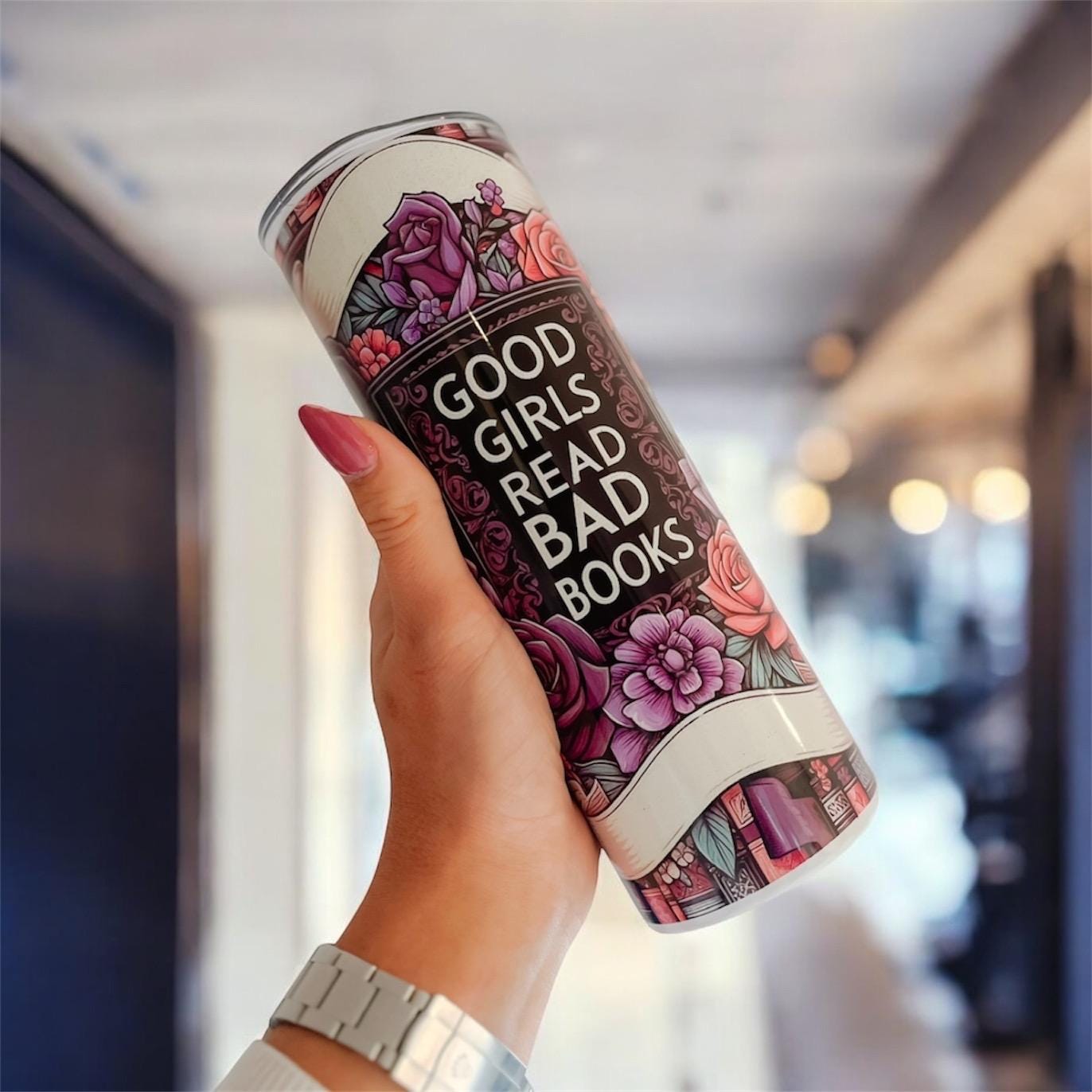 Smutty book club | book bottle | book lover | coffee mug | travel mug | bad book reader | tea | 20oz hot & cold drink tumbler | water bottle