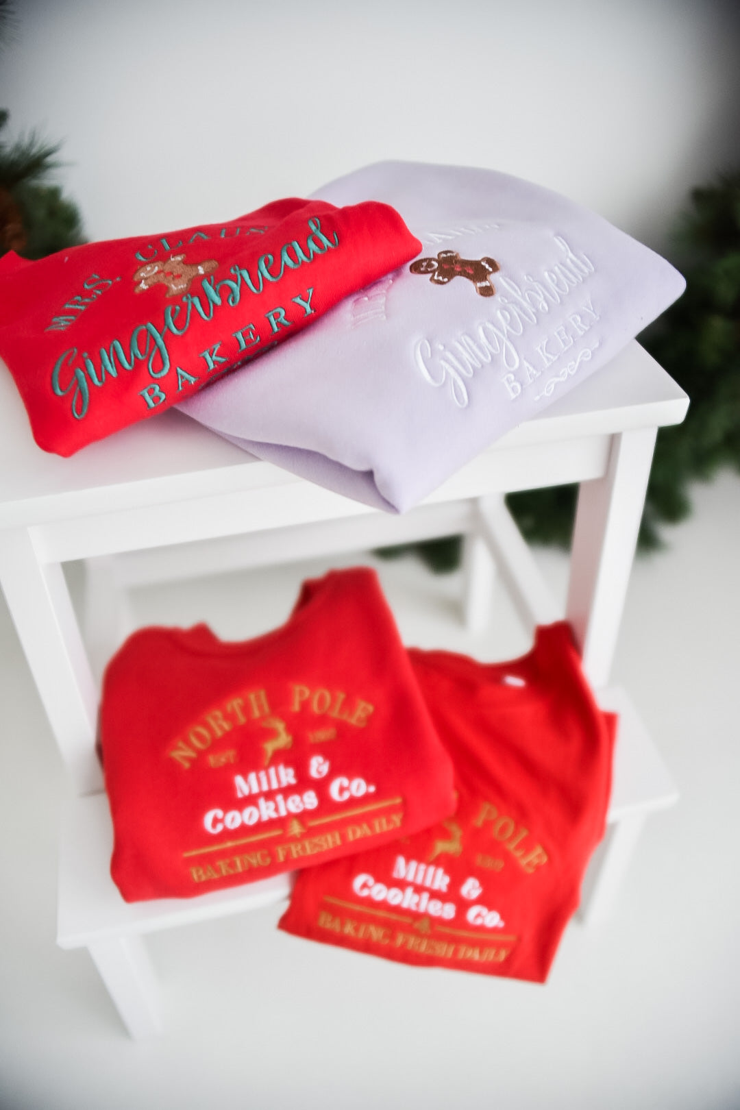 Embroidered Christmas Mrs Claus’ bakery children's sweatshirt