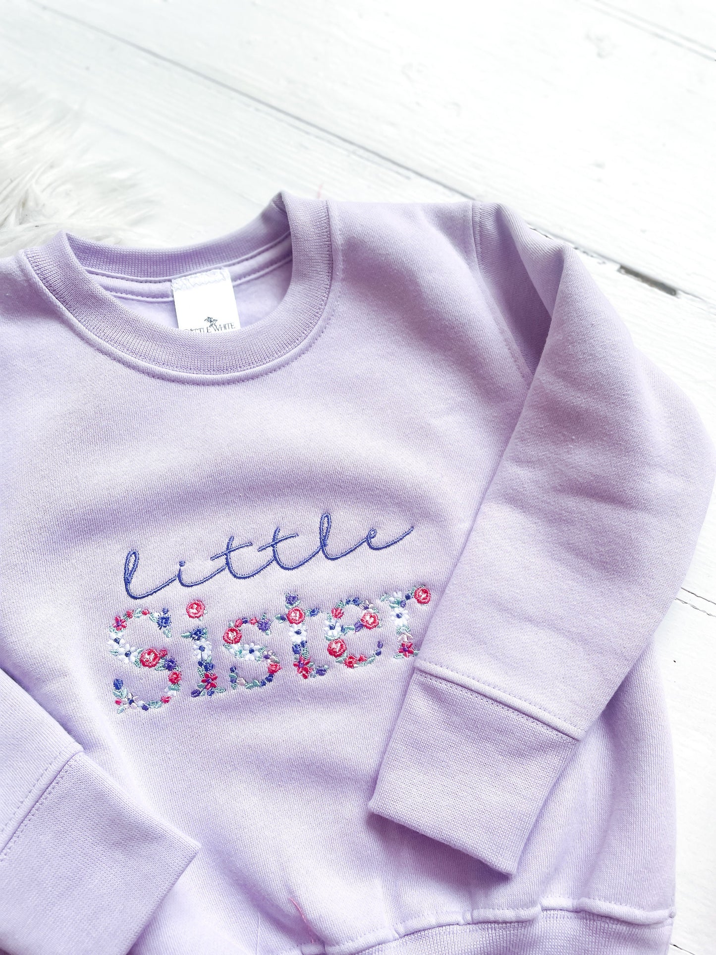 Little Sister Kids sibling sweatshirts | big sister | little sister| twinning |pregnancy announcement| kids sweatshirt