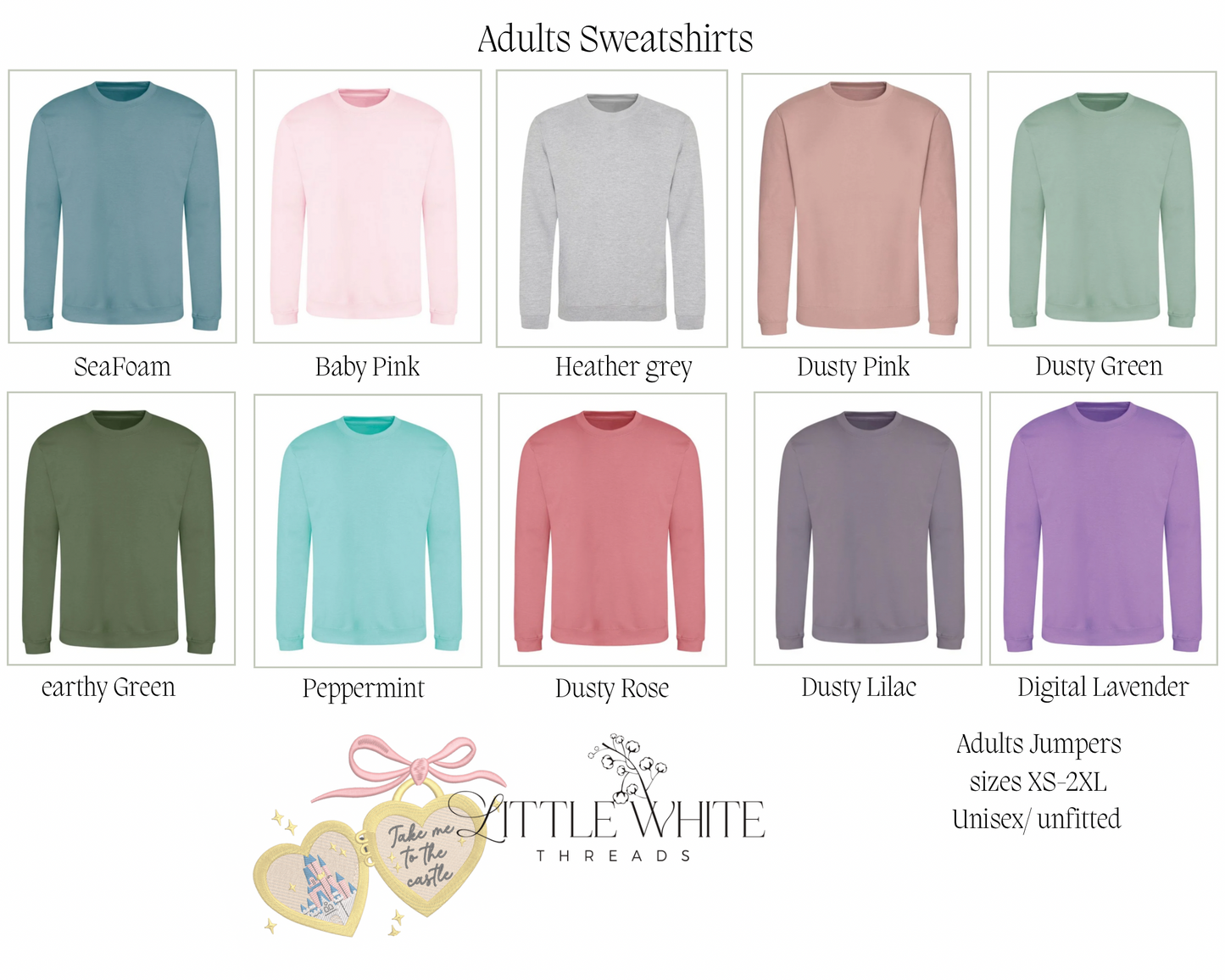 Take Me to the Castle Sweatshirt – Embroidered Disney-Inspired Jumper for Adults