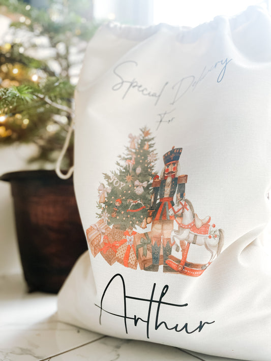 Personalised Christmas Nutcracker / fairy Santa Sack