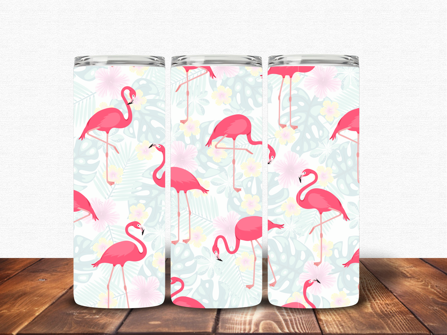 Flamingo 20oz Stainless Steel Tumbler – Insulated Travel Mug with Straw & Lid, Tropical Drinkware