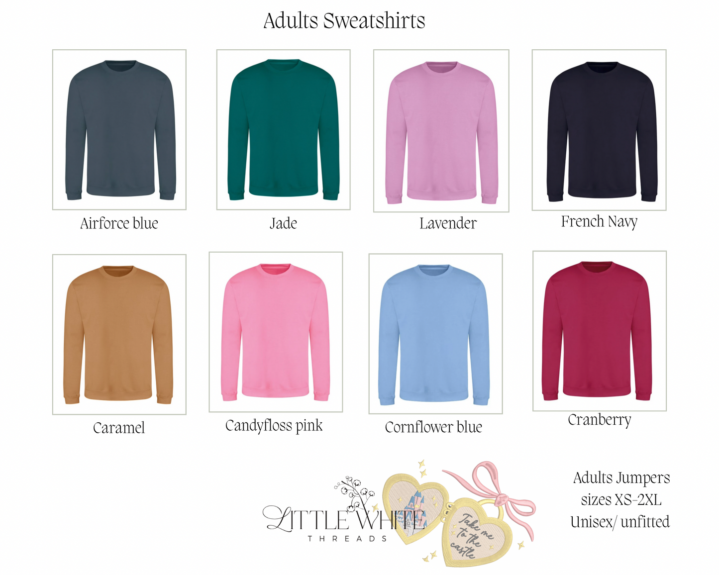 Take Me to the Castle Sweatshirt – Embroidered Disney-Inspired Jumper for Adults