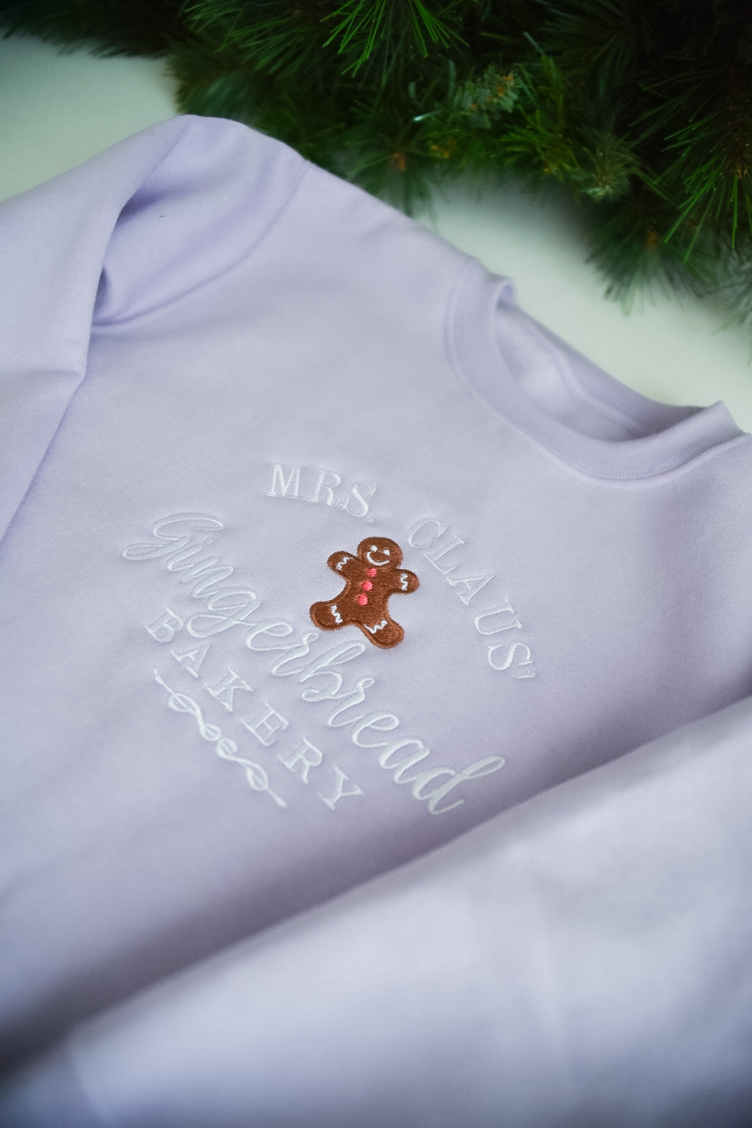 Embroidered Christmas Mrs Claus’ bakery children's sweatshirt