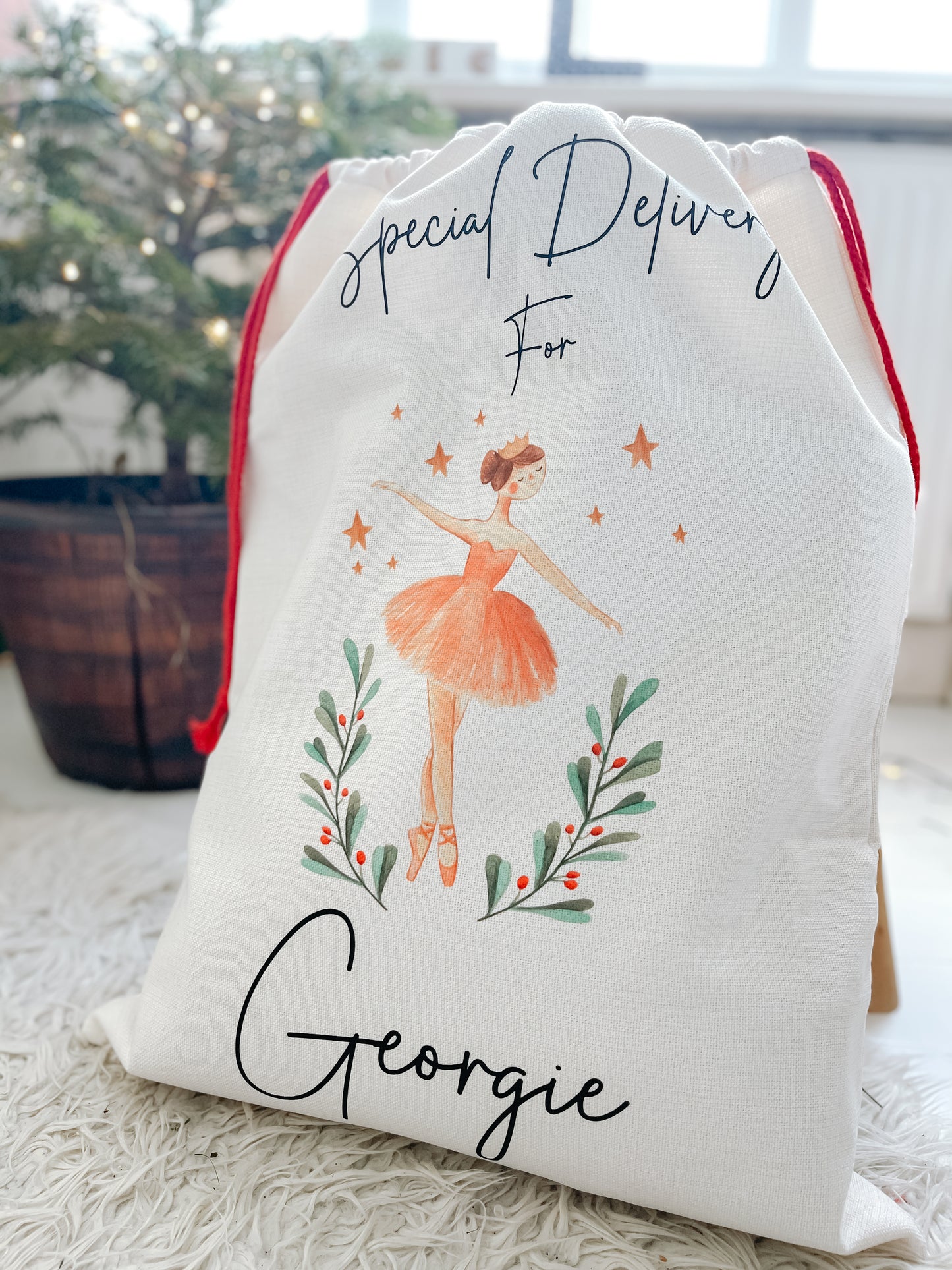 Personalised Christmas Nutcracker / fairy Santa Sack