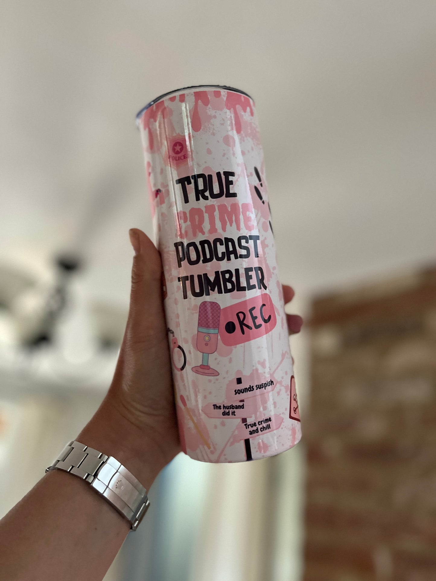True Crime podcast 20oz tumbler
