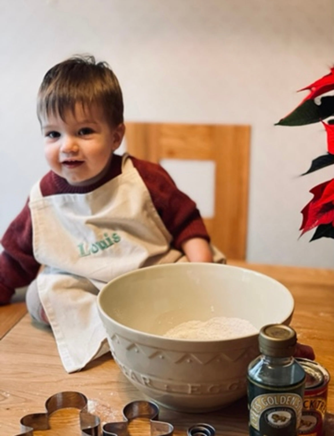 Personalised embroidered children’s apron