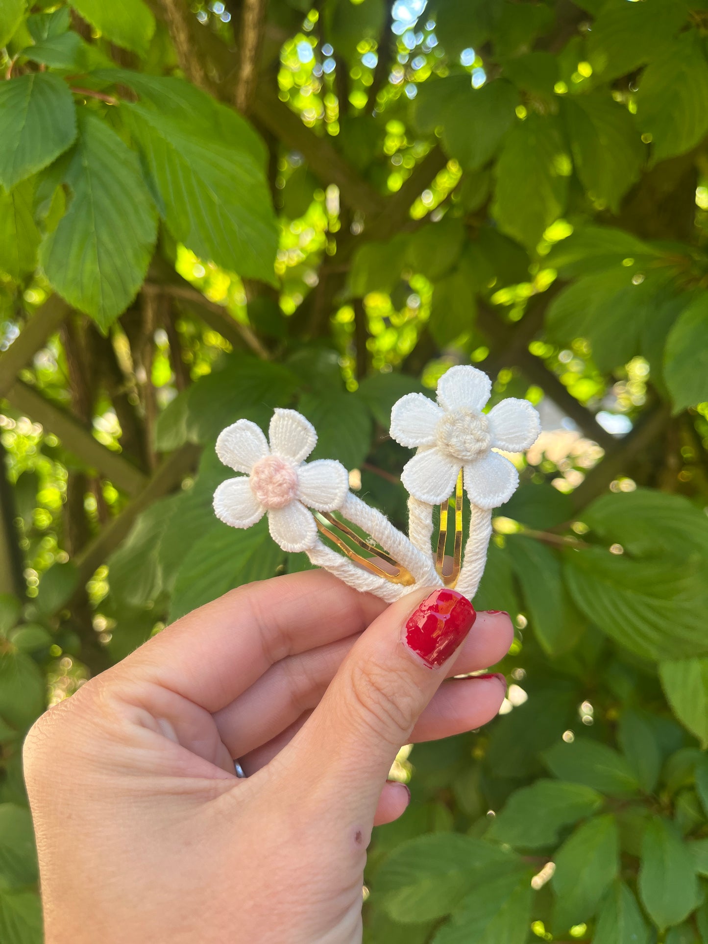 Flower woven girls hair clip
