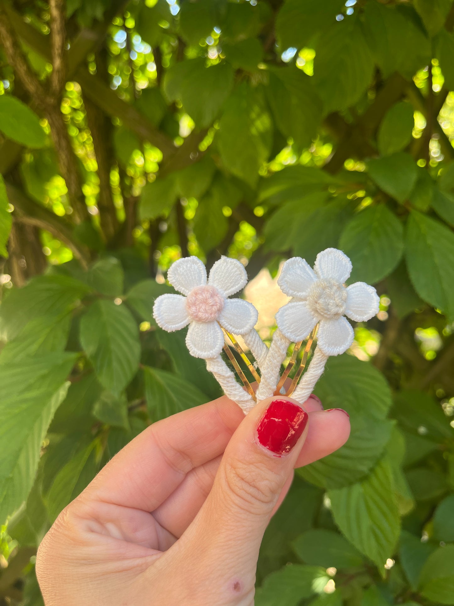 Flower woven girls hair clip