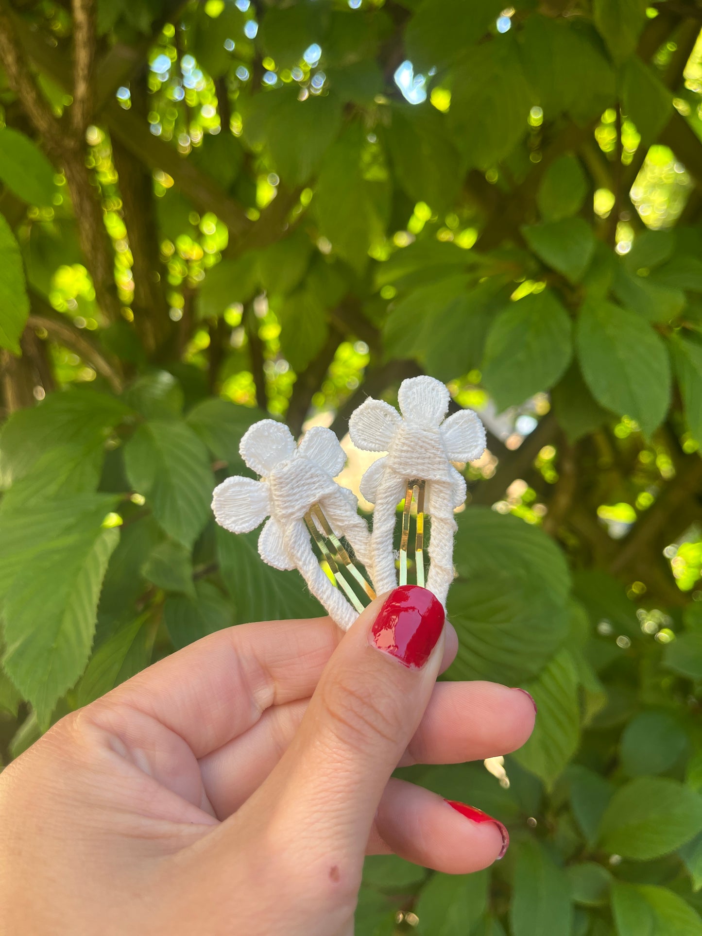 Flower woven girls hair clip